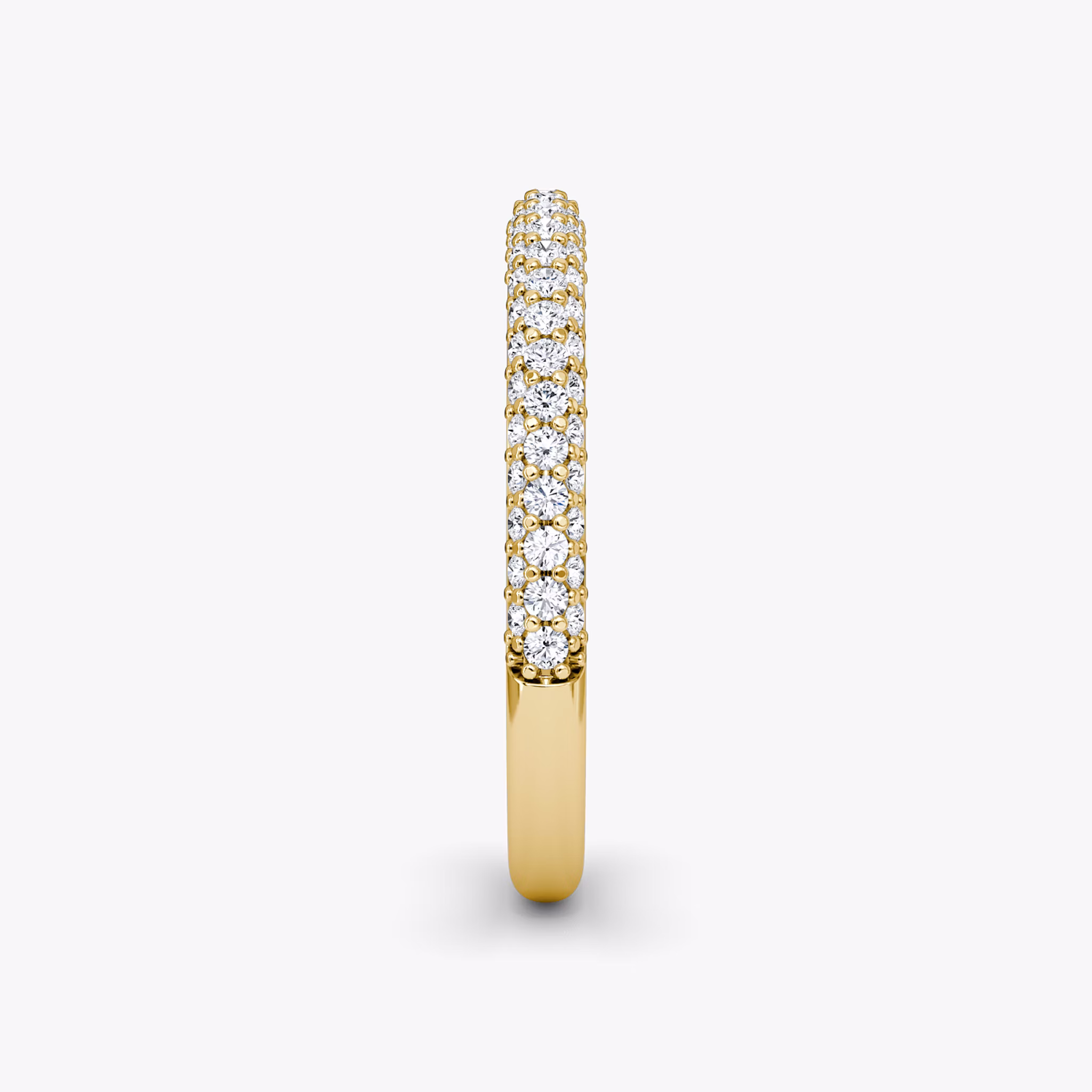 The Dome Band | 18k | Yellow Gold | bandAccent: Pavé