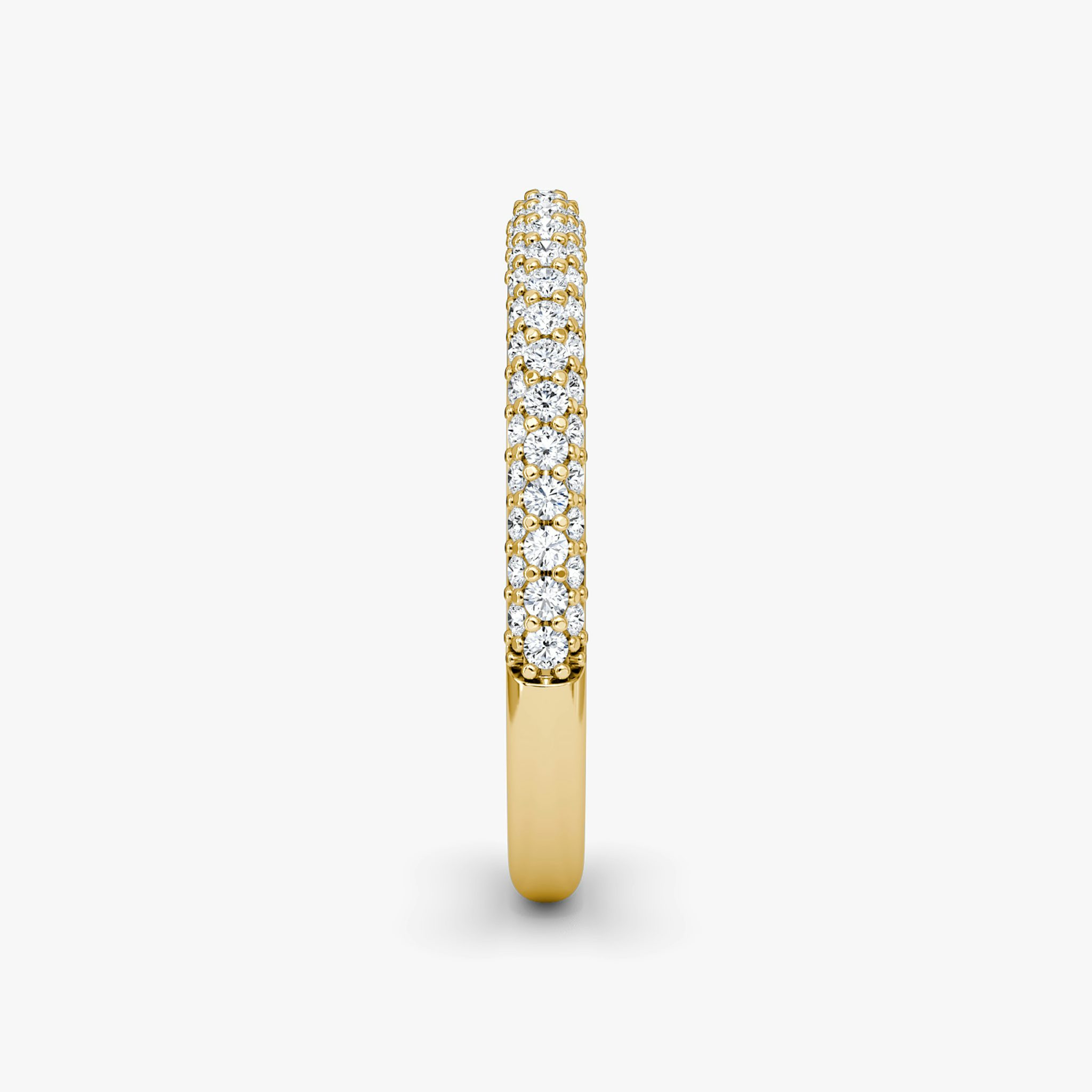 The Dome Band | 18k | Yellow Gold | bandAccent: Pavé