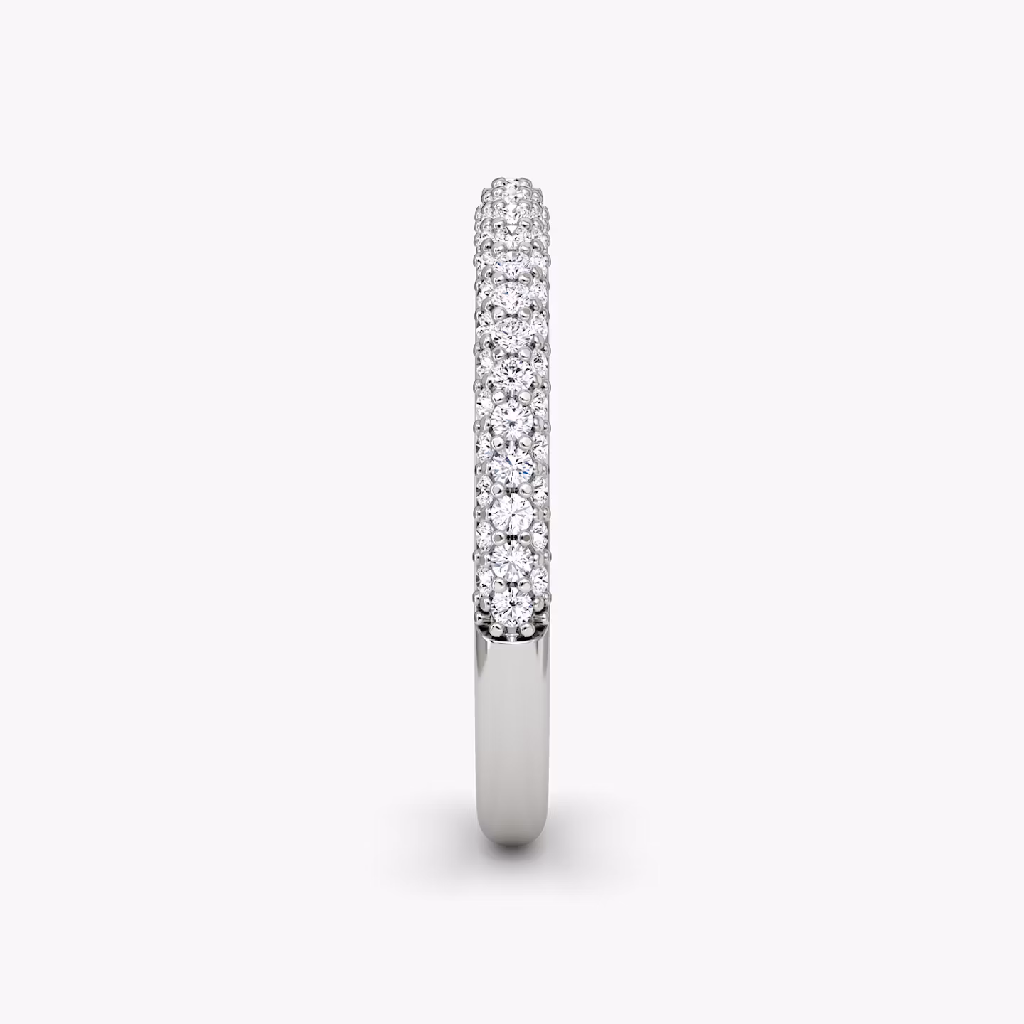 The Dome Band | 18k | White Gold | bandAccent: Pavé