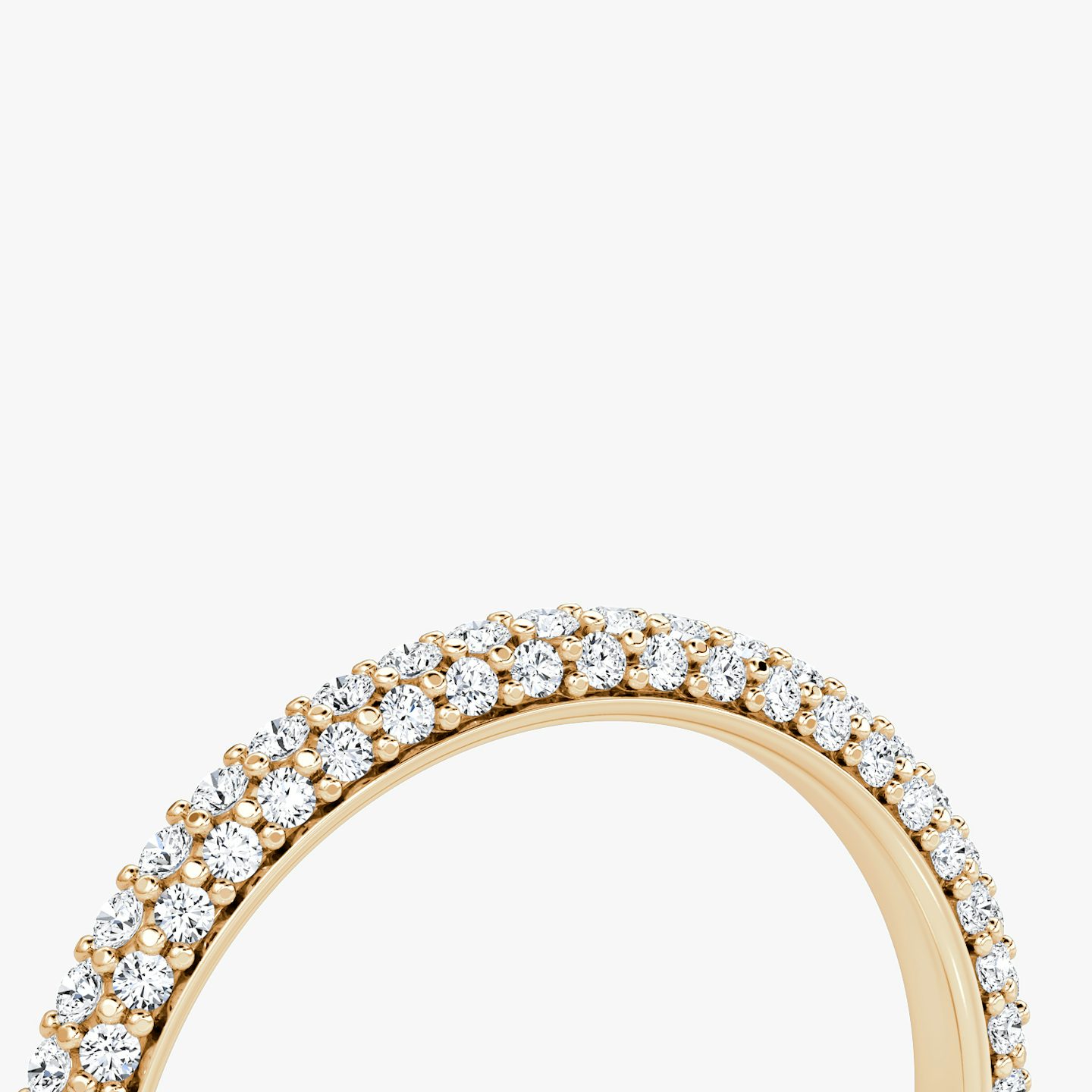 The Dome Band | 14k | Rose Gold | bandAccent: Pavé