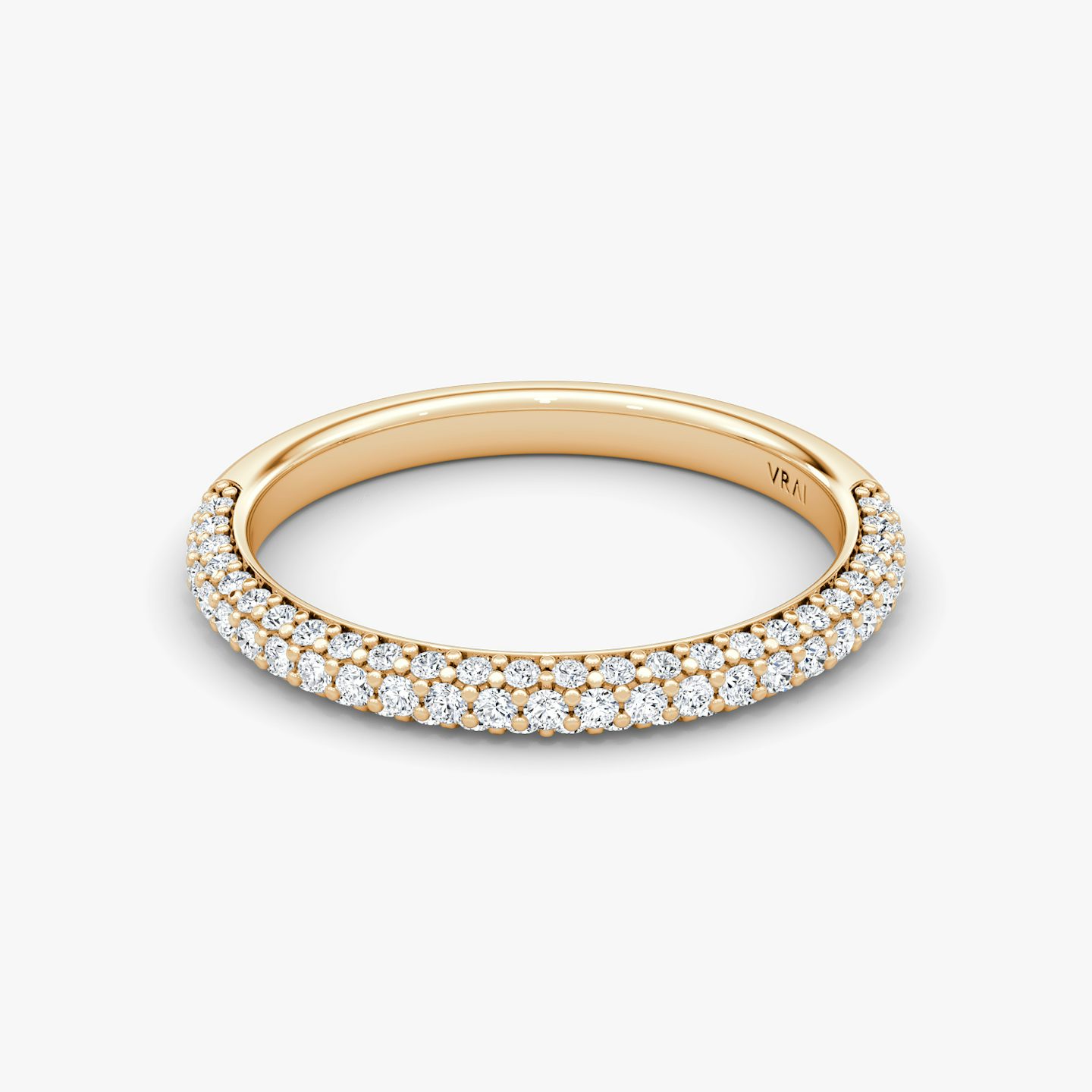 The Dome Band | 14k | Rose Gold | bandAccent: Pavé
