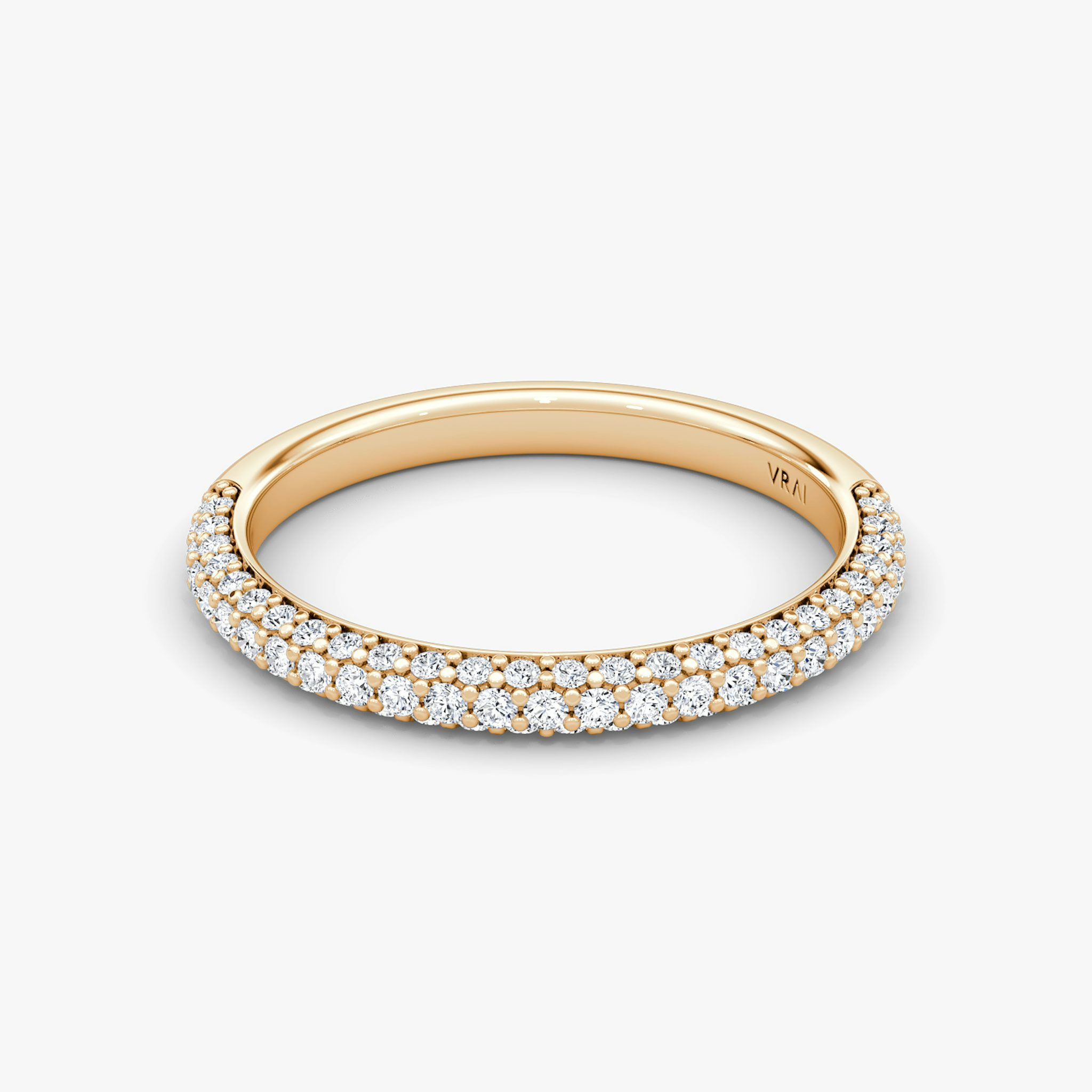 The Dome Band | 14k | Rose Gold | bandAccent: Pavé