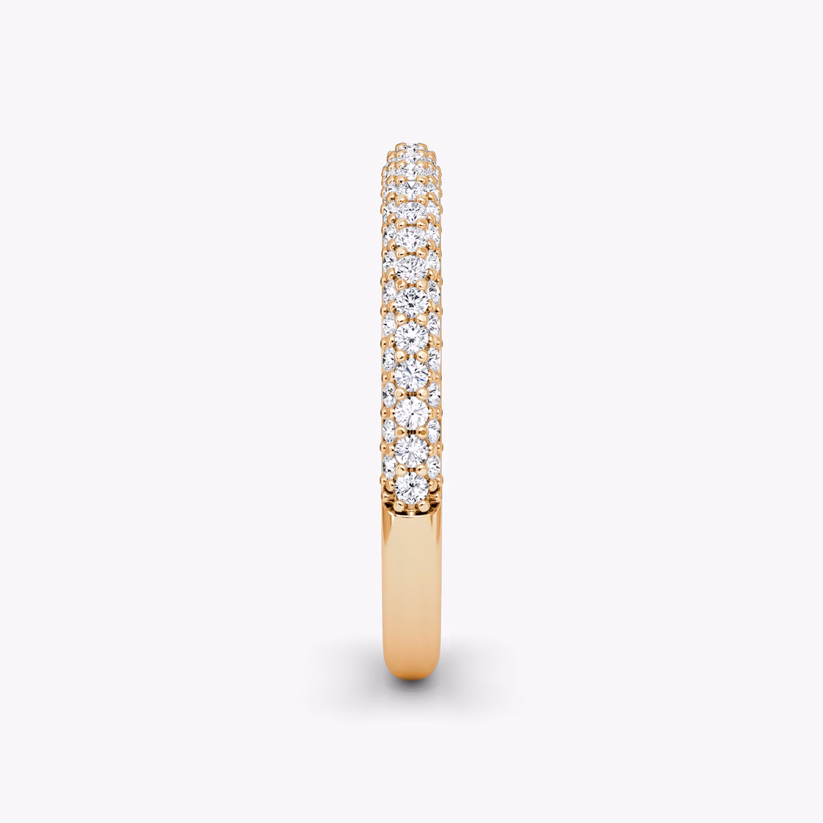 The Dome Band | 14k | Rose Gold | bandAccent: Pavé