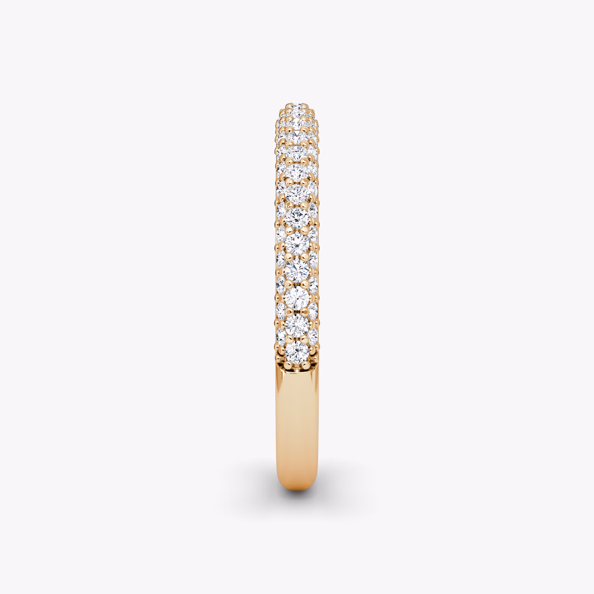 The Dome Band | 14k | Rose Gold | bandAccent: Pavé