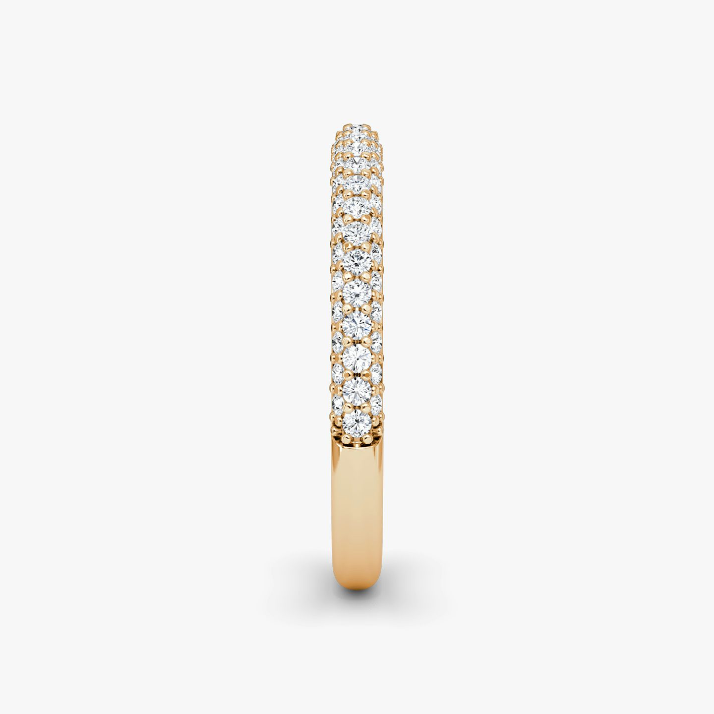 The Dome Band | 14k | Rose Gold | bandAccent: Pavé