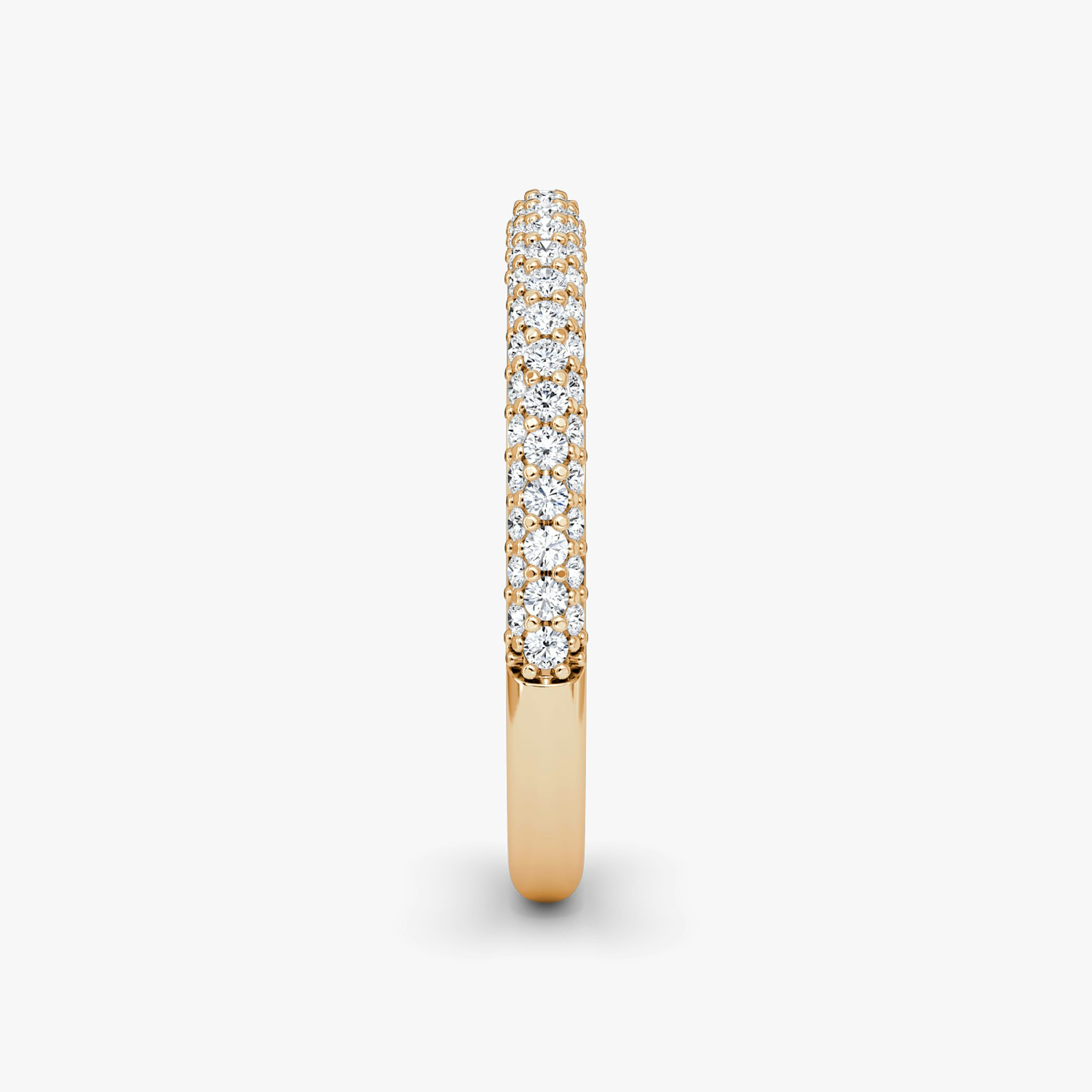 The Dome Band | 14k | Rose Gold | bandAccent: Pavé