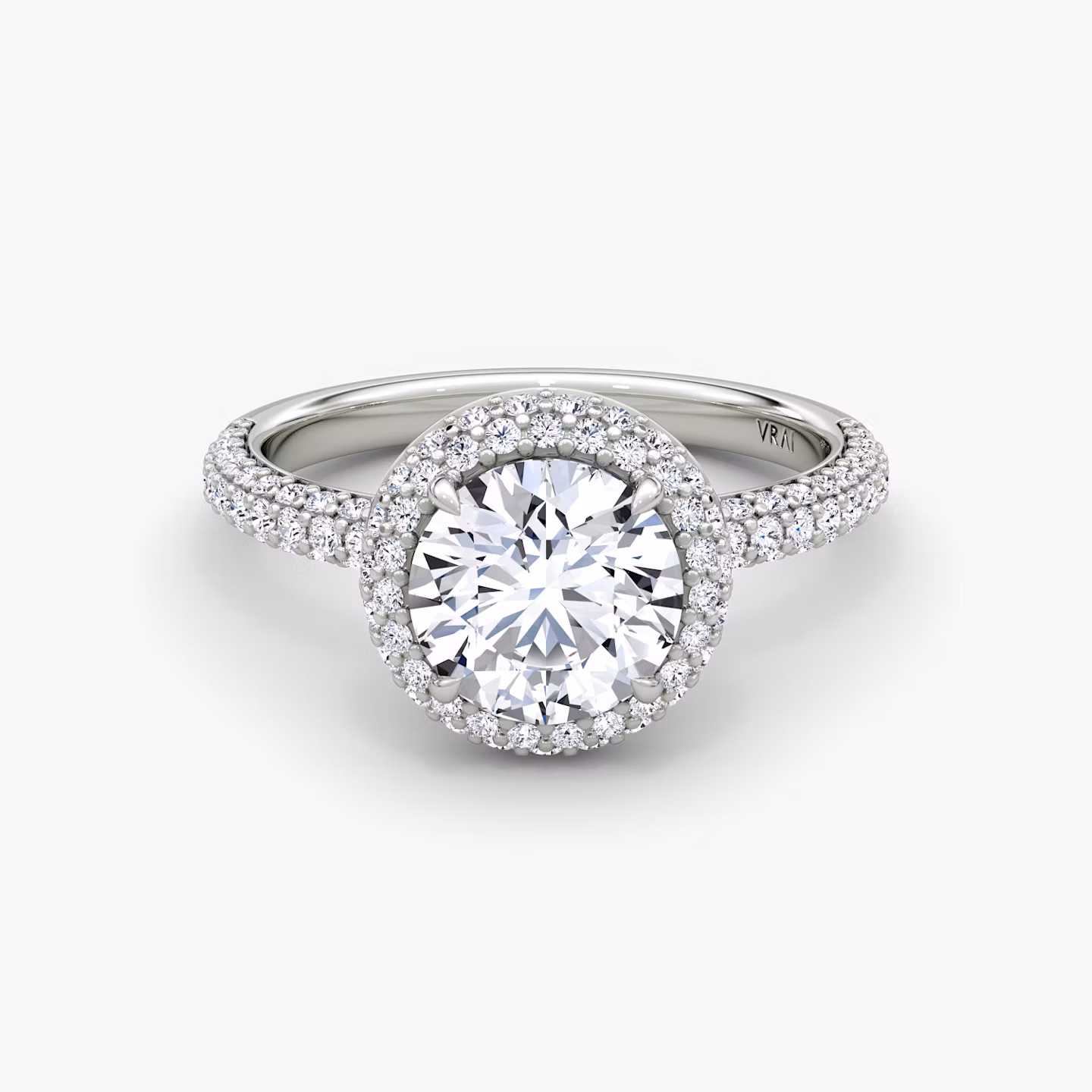 The Halo Dome Round Brilliant | Platinum