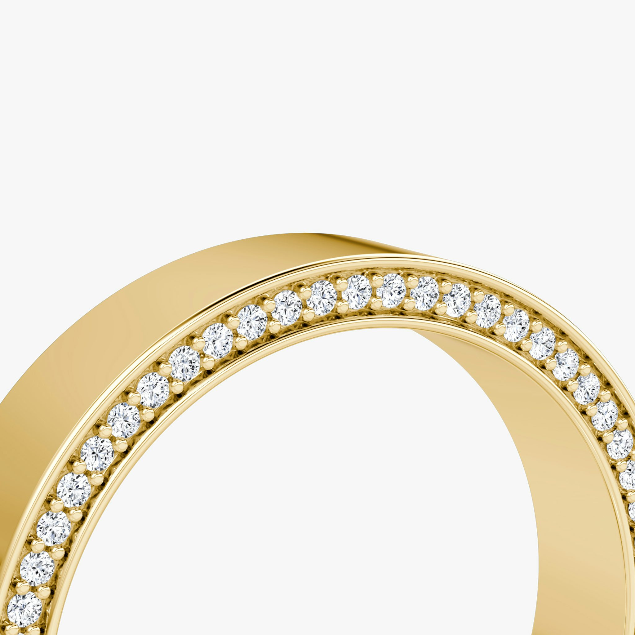 The Pavé Border Band | 18k | Yellow Gold