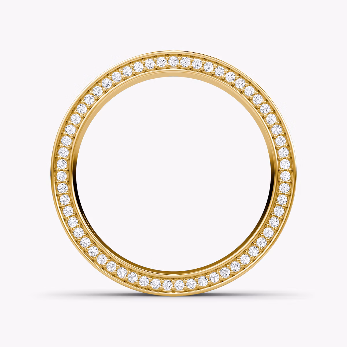 The Pavé Border Band | 18k | Yellow Gold
