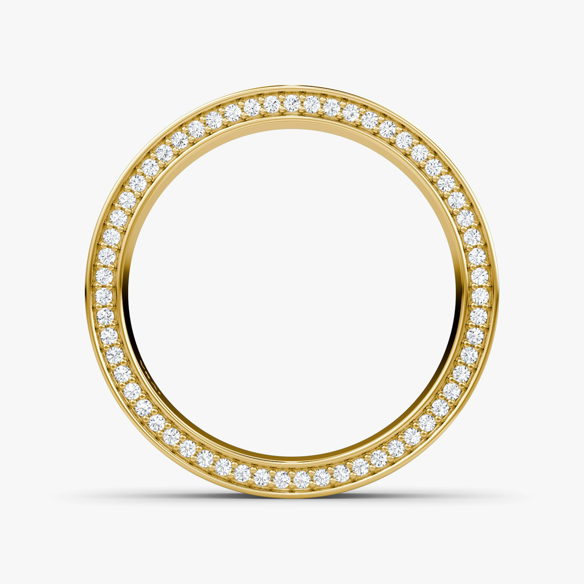 The Pavé Border Band | 18k | Yellow Gold