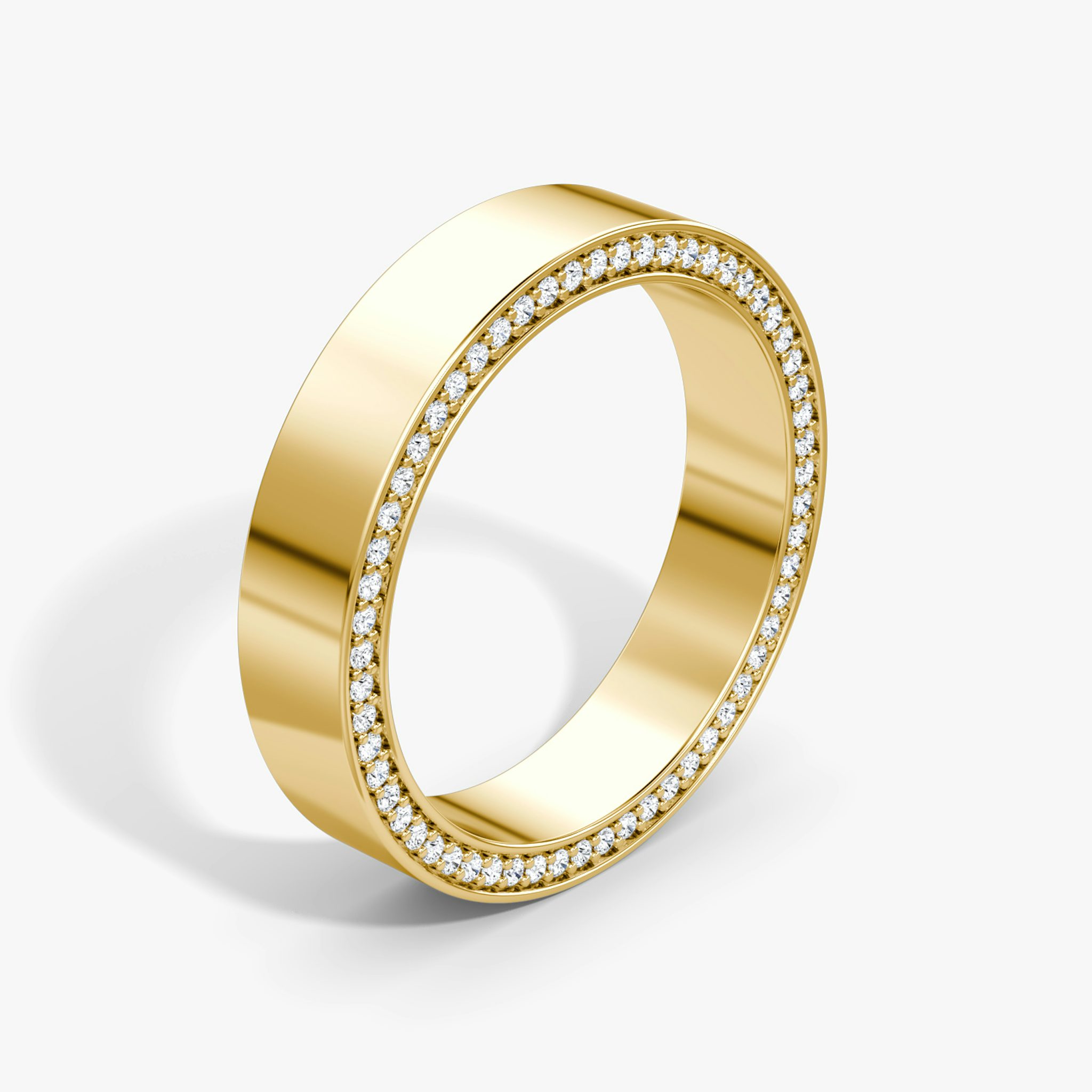 The Pavé Border Band | 18k | Yellow Gold