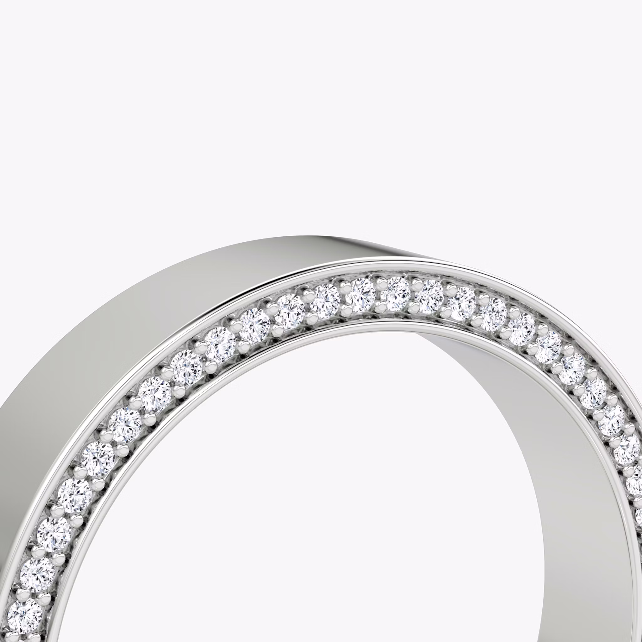 The Pavé Border Band | Platinum
