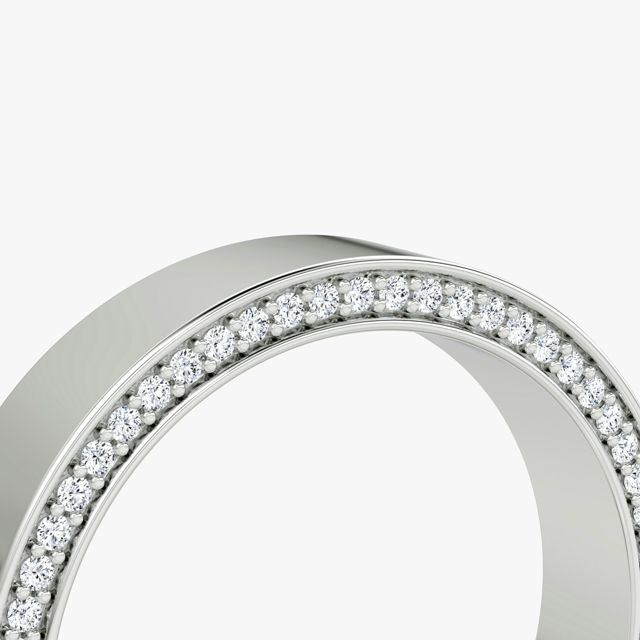 The Pavé Border Band | Platinum