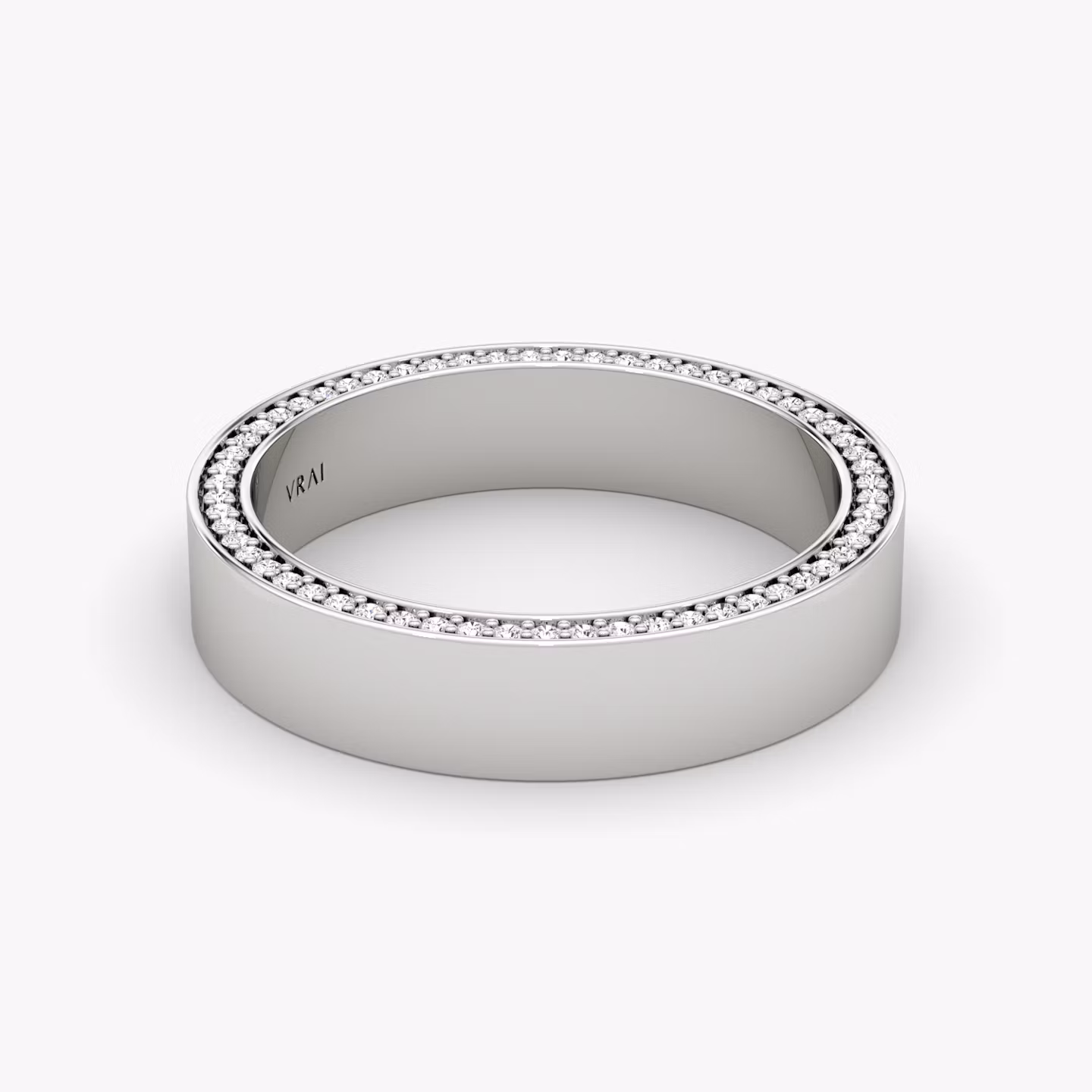 The Pavé Border Band | Platinum