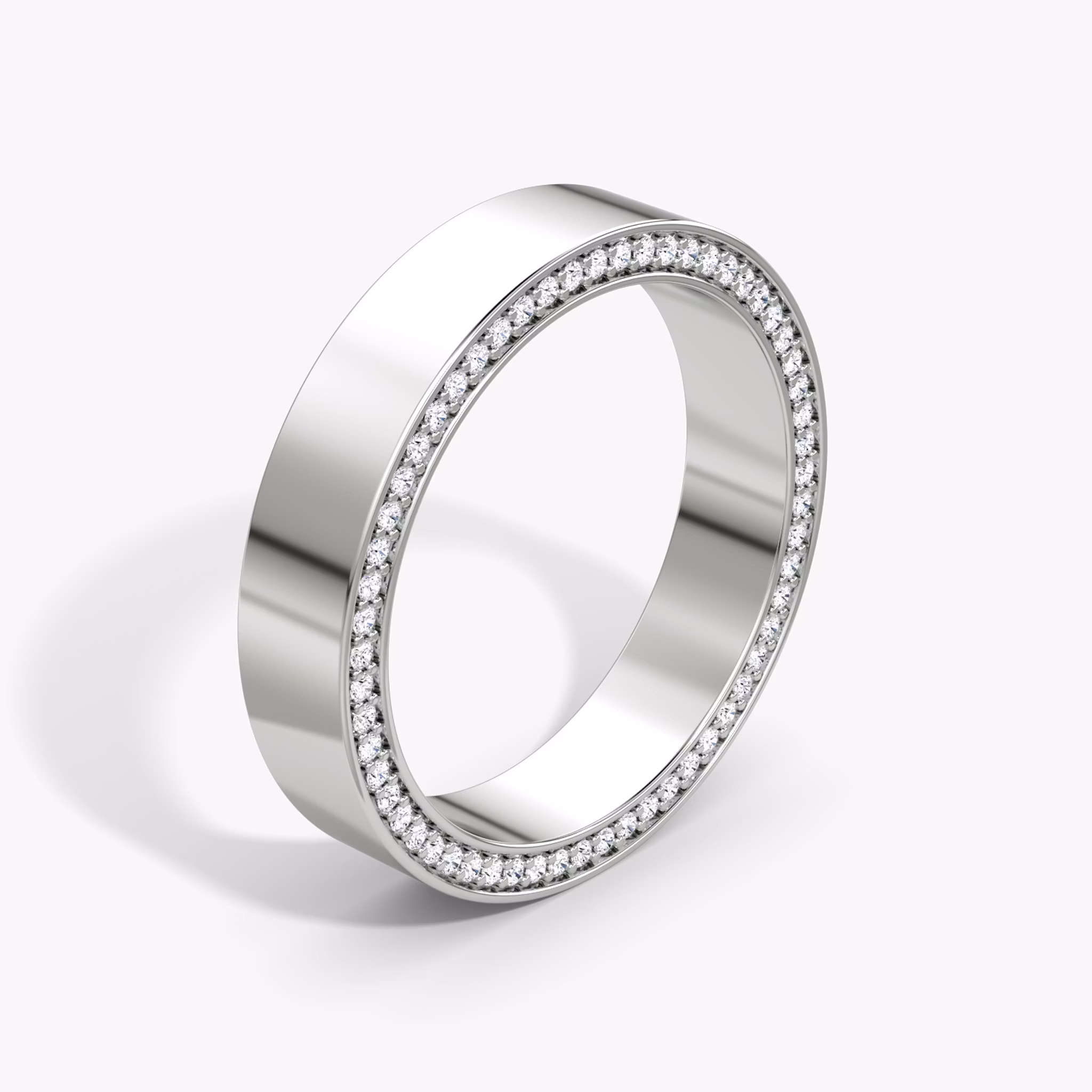 The Pavé Border Band | Platinum