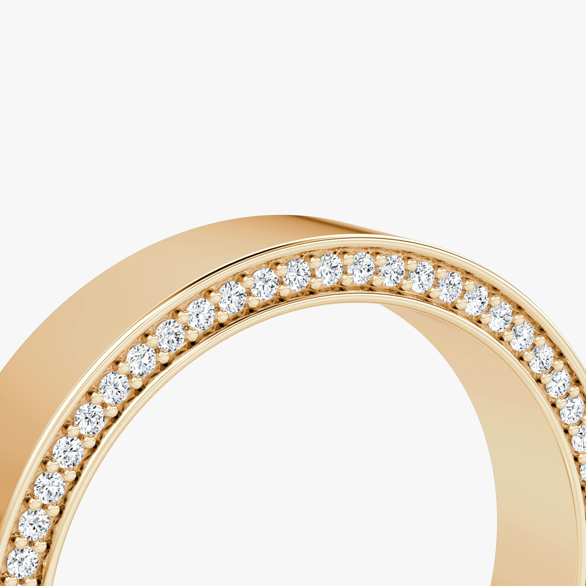 The Pavé Border Band | 14k | Rose Gold