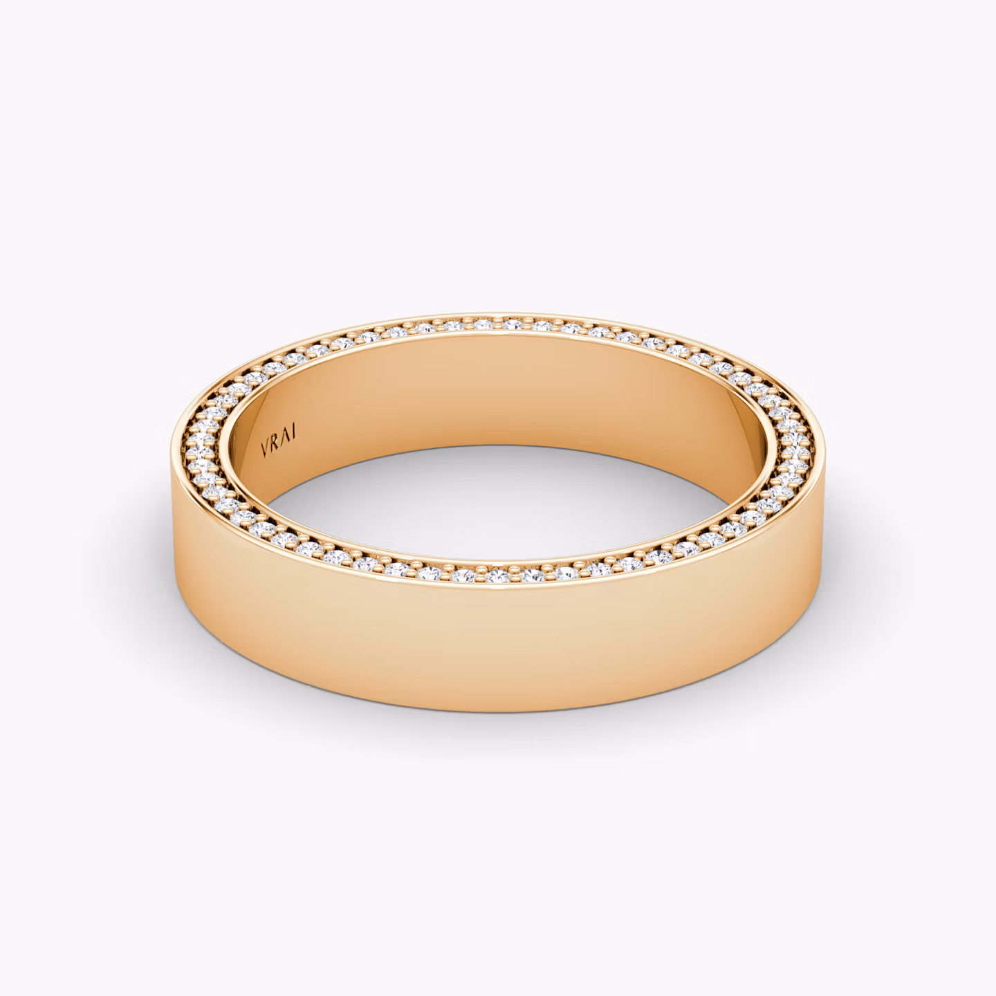 The Pavé Border Band | 14k | Rose Gold