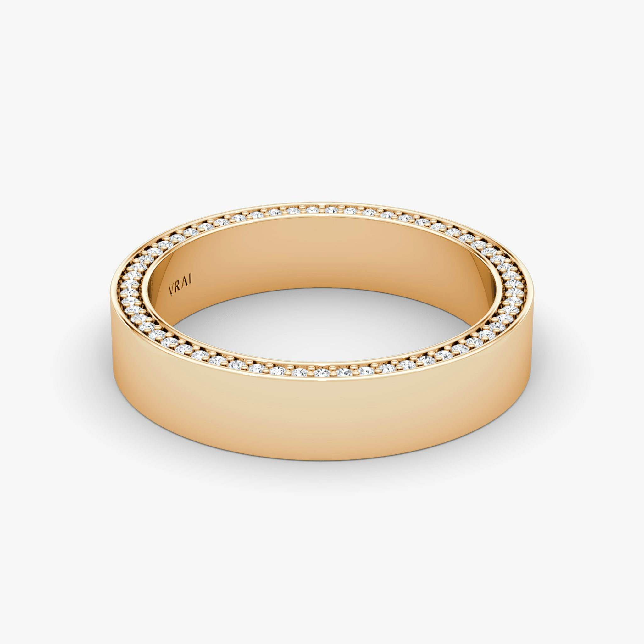 The Pavé Border Band | 14k | Rose Gold