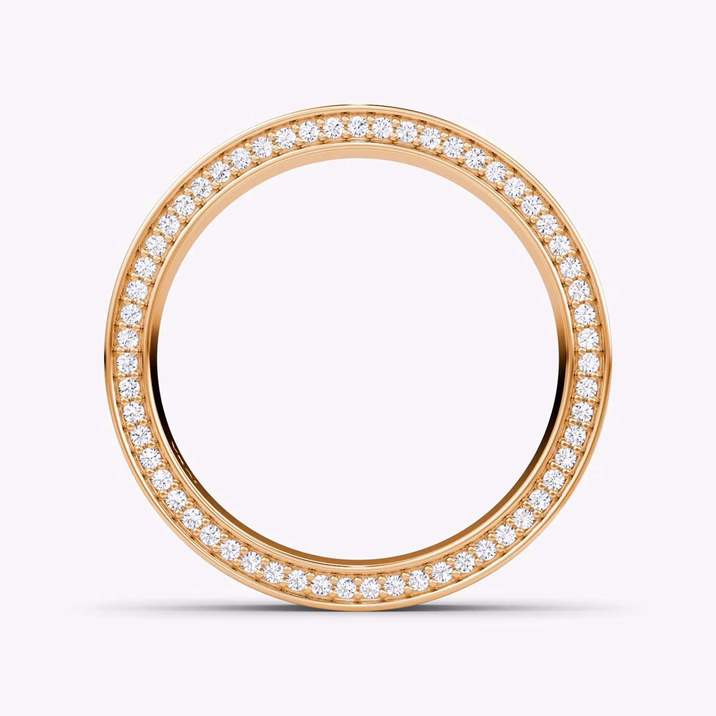 The Pavé Border Band | 14k | Rose Gold