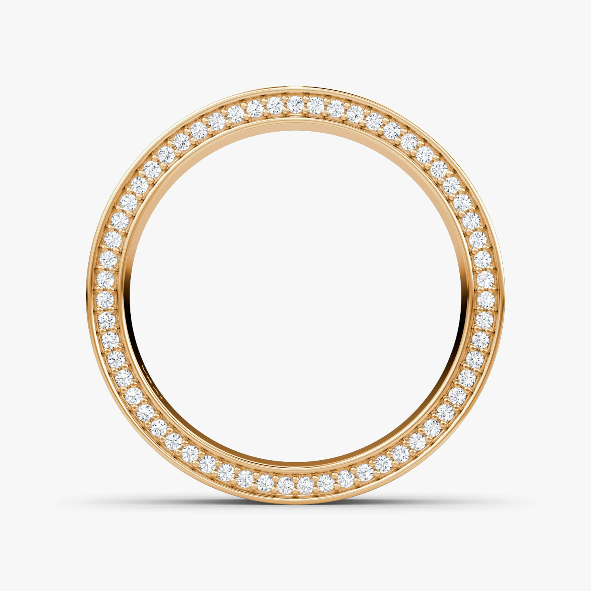 The Pavé Border Band | 14k | Rose Gold