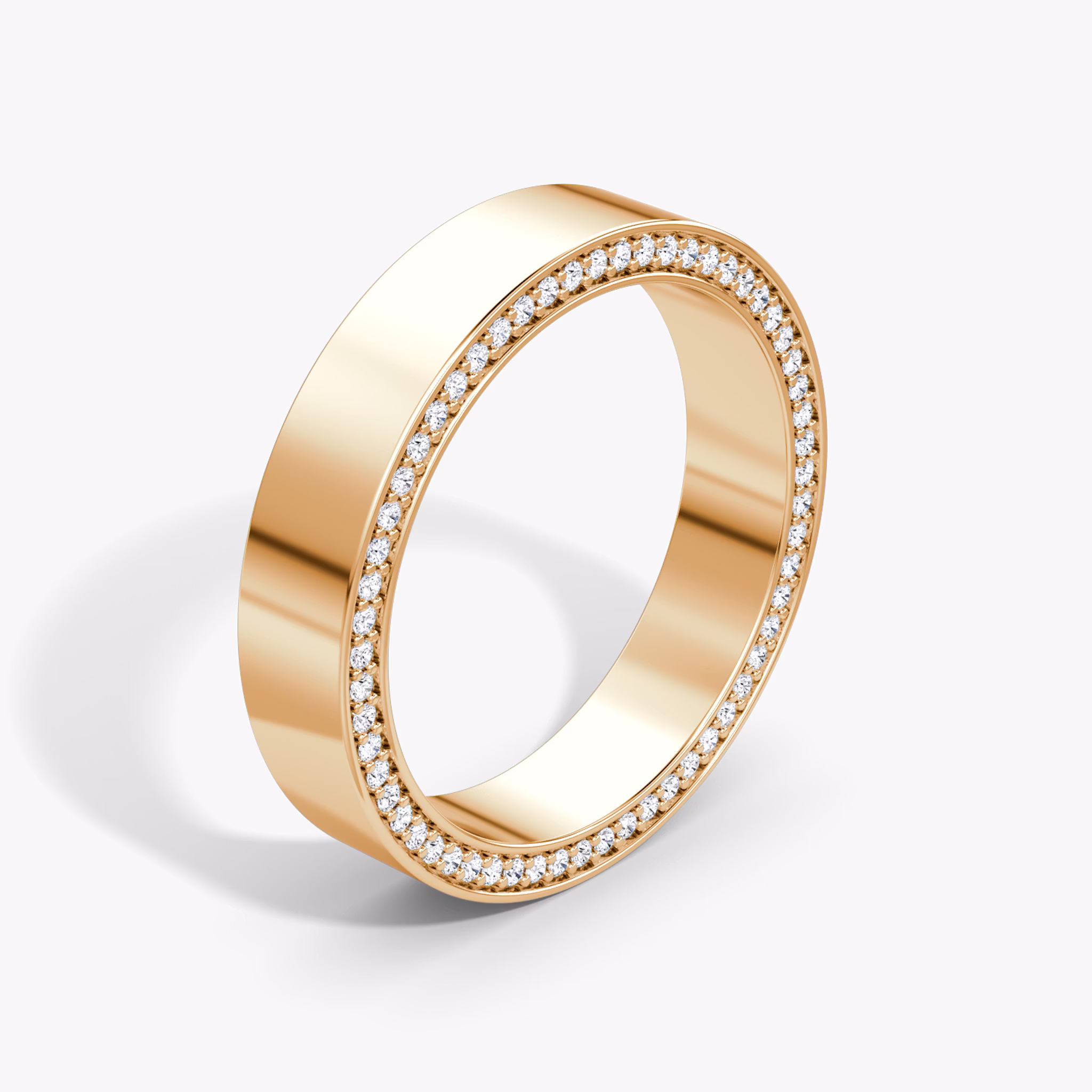 The Pavé Border Band | 14k | Rose Gold
