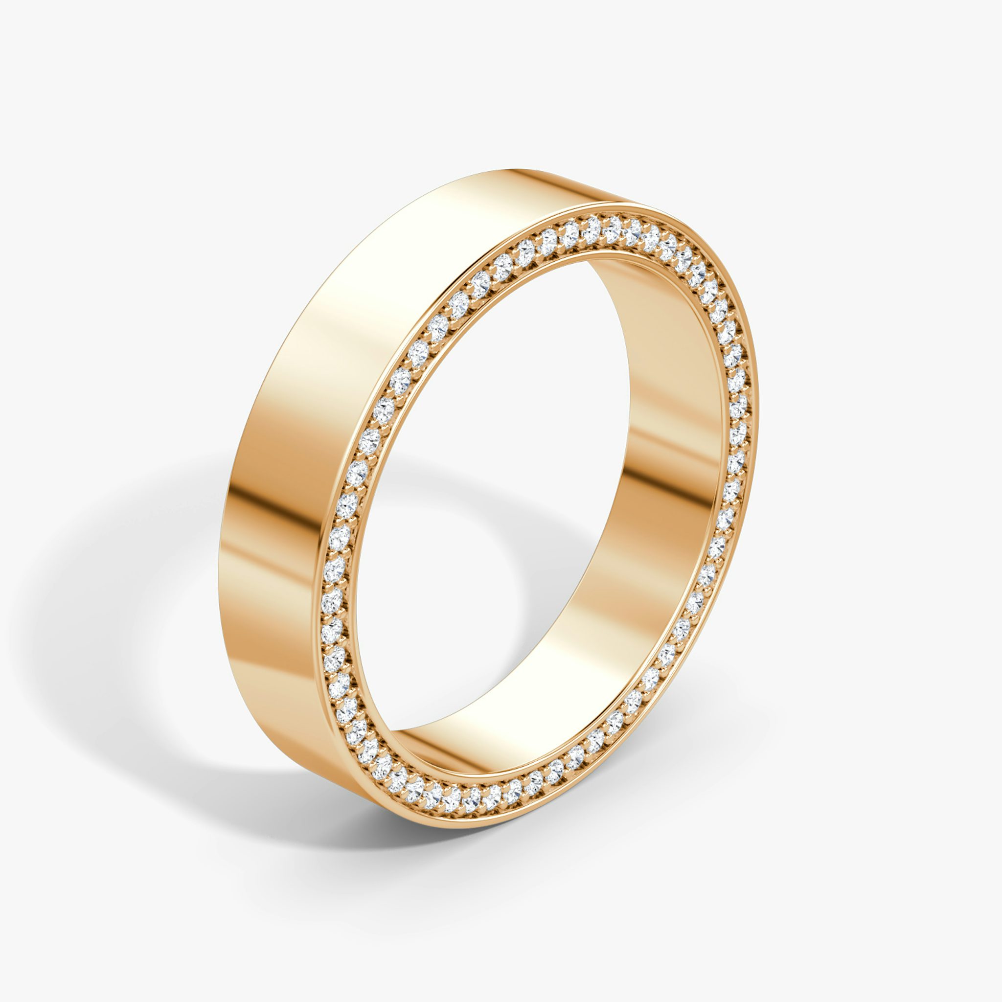 The Pavé Border Band | 14k | Rose Gold