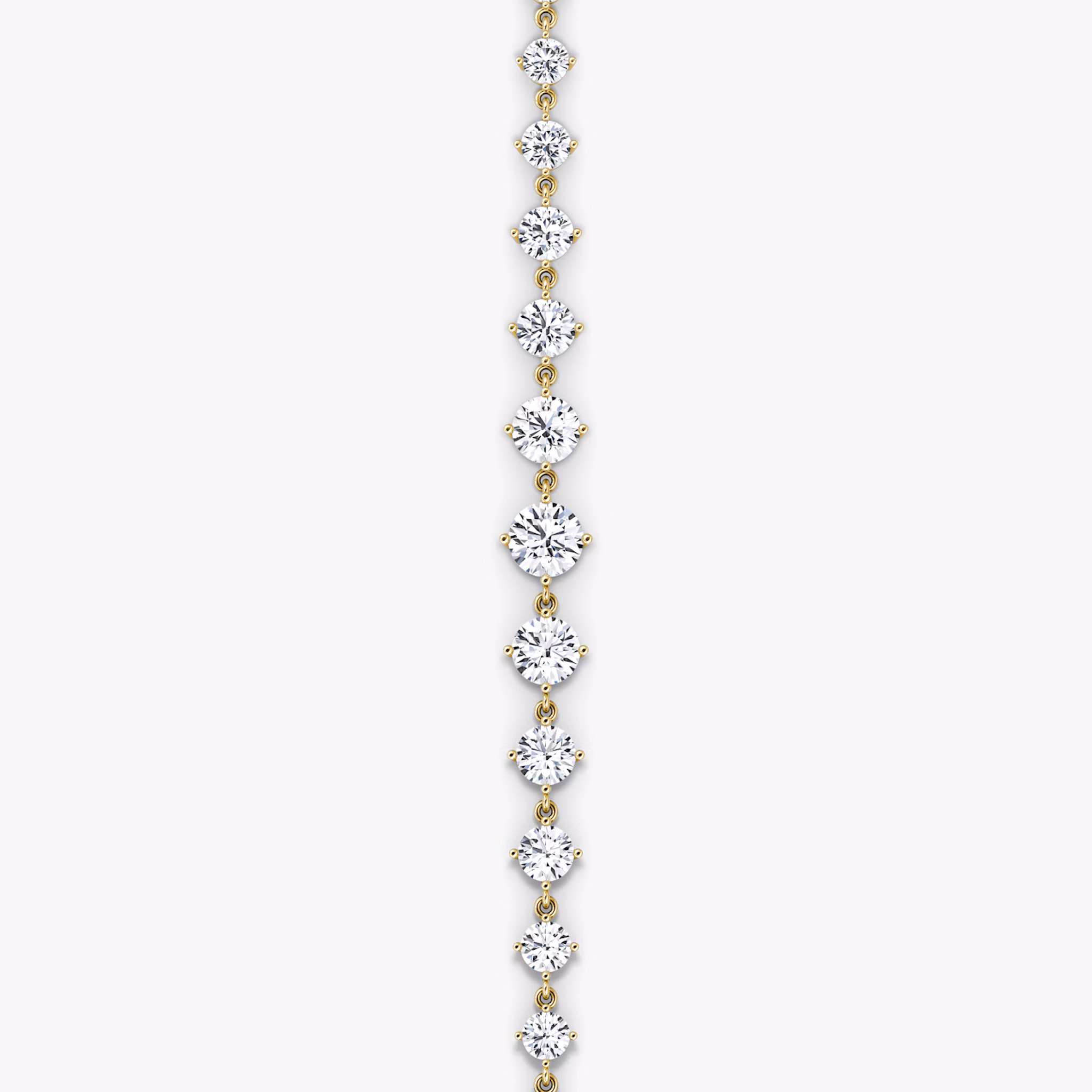 Infinity Linked Tennis Bracelet | Round Brilliant | 14k | Yellow Gold | caratWeight: 6.6ct | chainLength: 6.5