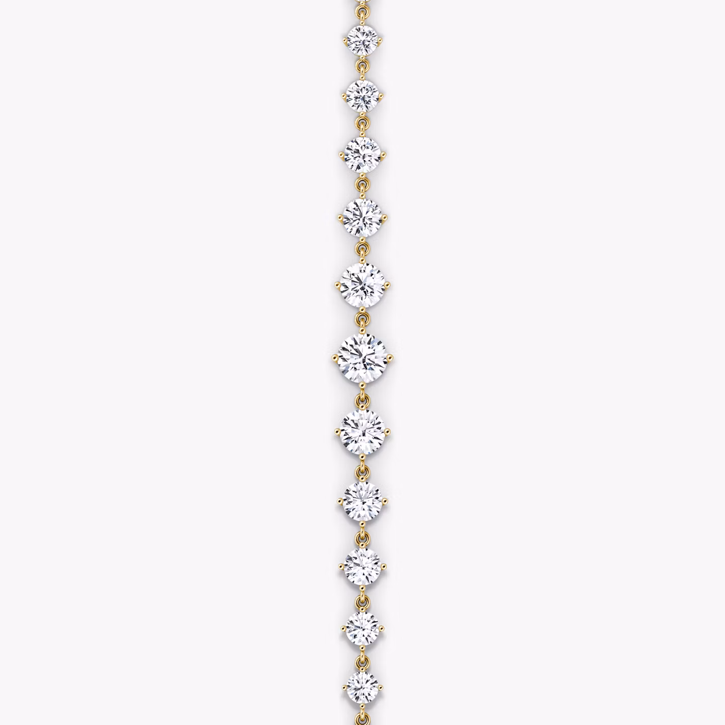 Infinity Linked Tennis Bracelet | Round Brilliant | 14k | Yellow Gold | caratWeight: 6.6ct | chainLength: 6.5