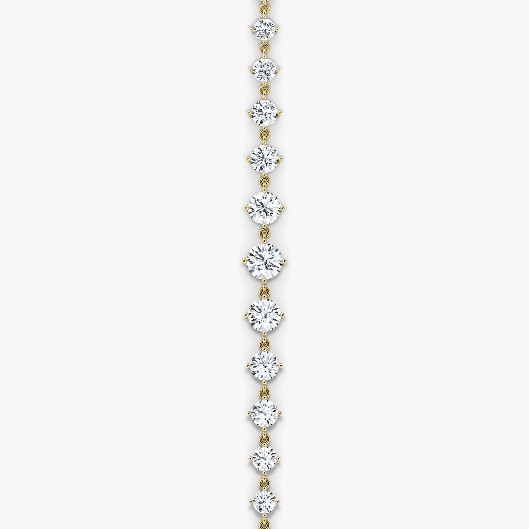 Infinity Linked Tennis Bracelet | Round Brilliant | 14k | Yellow Gold | caratWeight: 6.6ct | chainLength: 6.5
