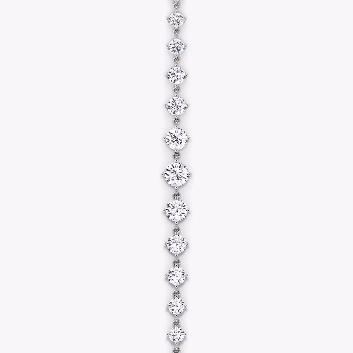 Infinity Linked Tennis Armband | Rund | 14k | Weißgold | caratWeight: 6.6ct | chainLength: 6.5