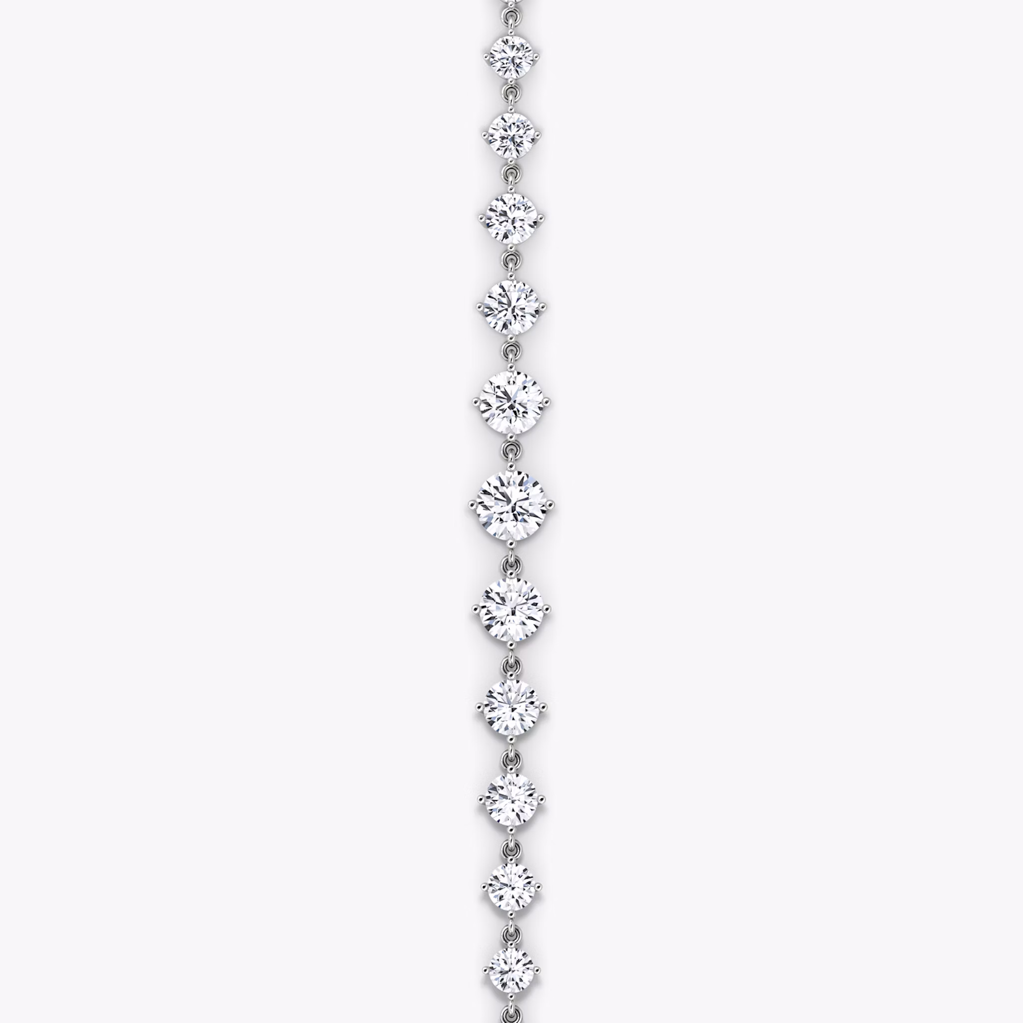 Infinity Linked Tennis Bracelet | Round Brilliant | 14k | White Gold | caratWeight: 6.6ct | chainLength: 6.5