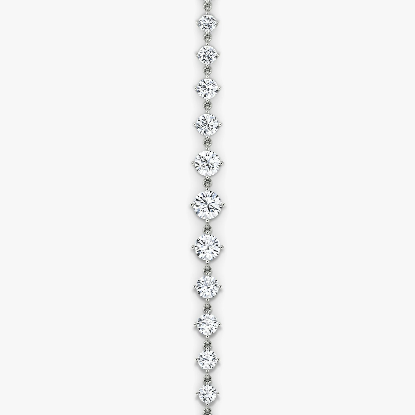 Infinity Linked Tennis Bracelet | Round Brilliant | 14k | White Gold | caratWeight: 6.6ct | chainLength: 6.5