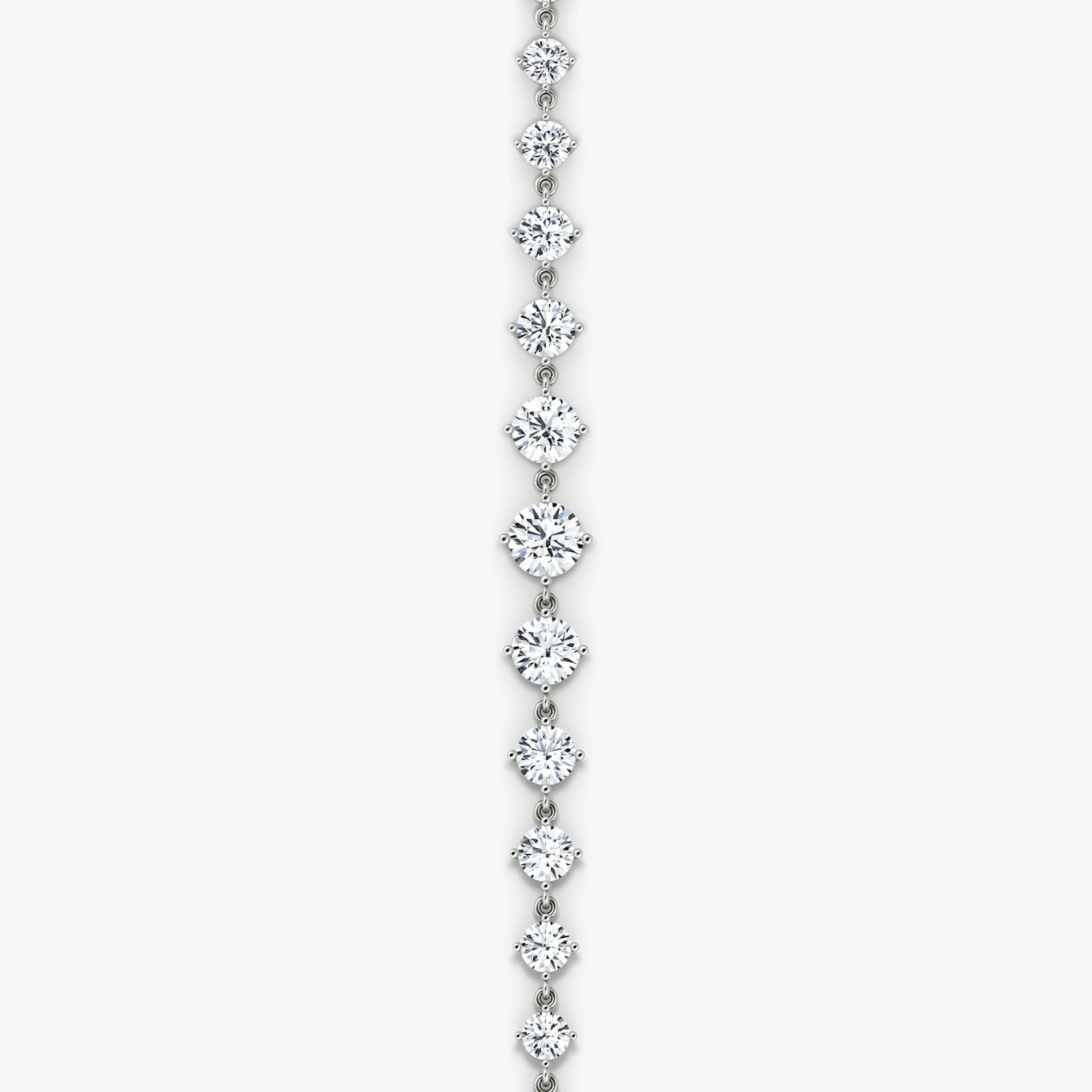 Infinity Linked Tennis Bracelet | Round Brilliant | 14k | White Gold | caratWeight: 6.6ct | chainLength: 6.5