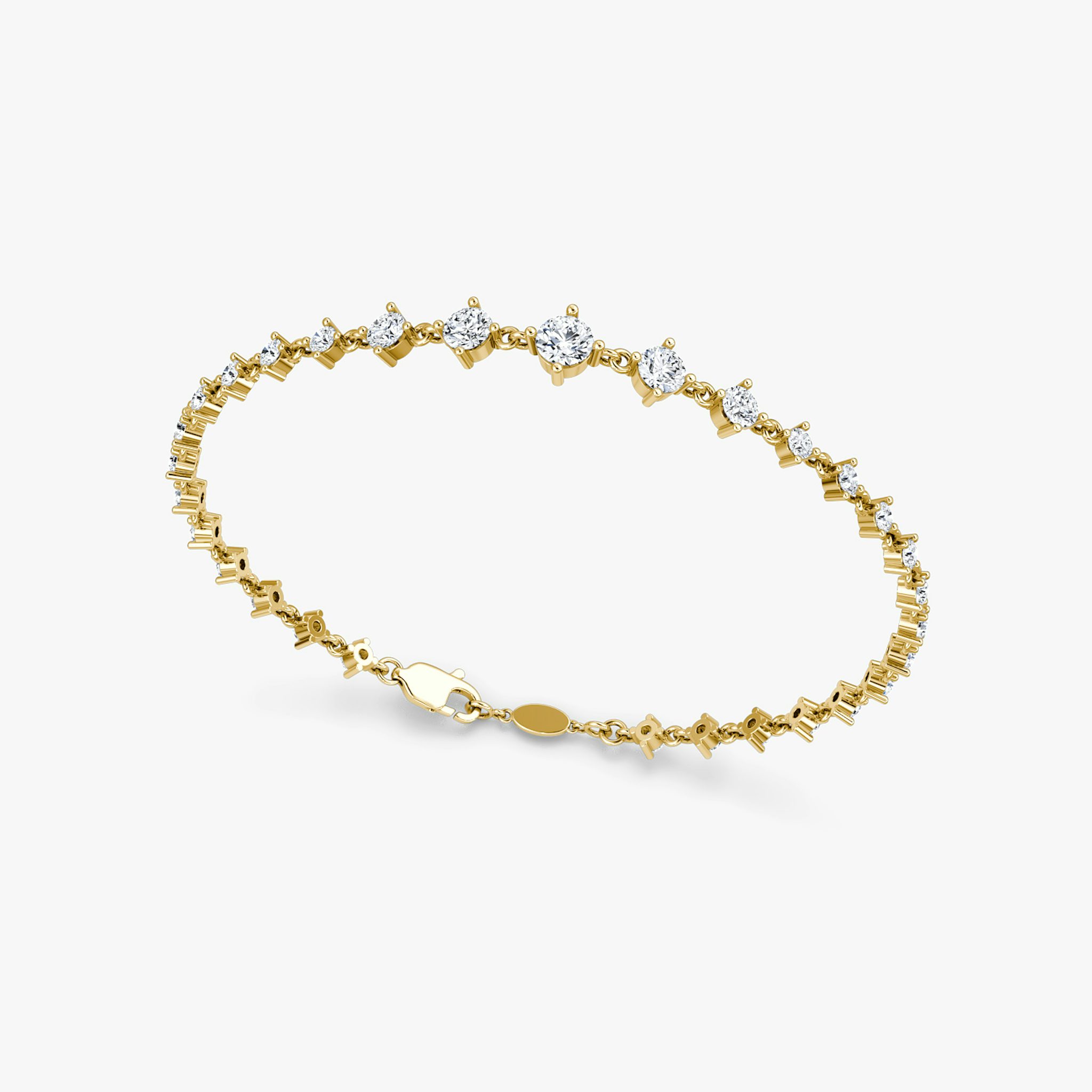 Infinity Linked Tennis Bracelet | Round Brilliant | 14k | Yellow Gold | caratWeight: 1.7ct | chainLength: 6.5