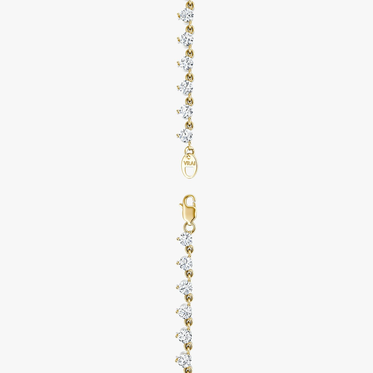 Infinity Linked Tennis Necklace | Round Brilliant | 14k | Yellow Gold | caratWeight: 13.0ct | chainLength: 16-18