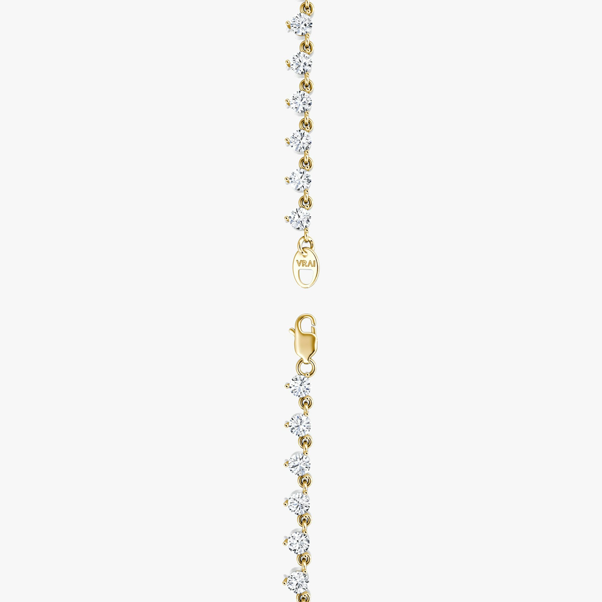 Infinity Linked Tennis Necklace | Round Brilliant | 14k | Yellow Gold | caratWeight: 13.0ct | chainLength: 16-18