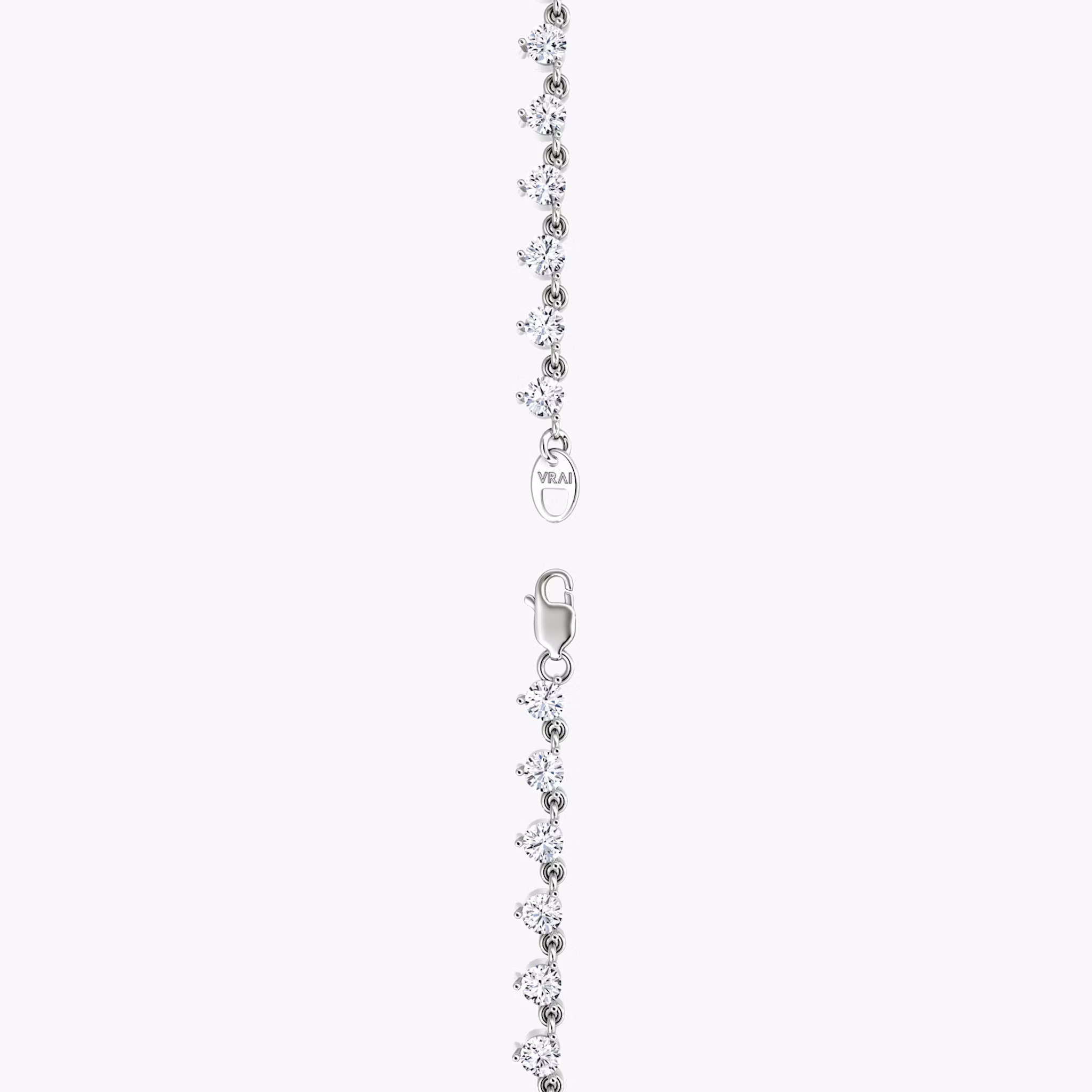 Infinity Linked Tennis Necklace | Round Brilliant | 14k | White Gold | caratWeight: 13.0ct | chainLength: 16-18