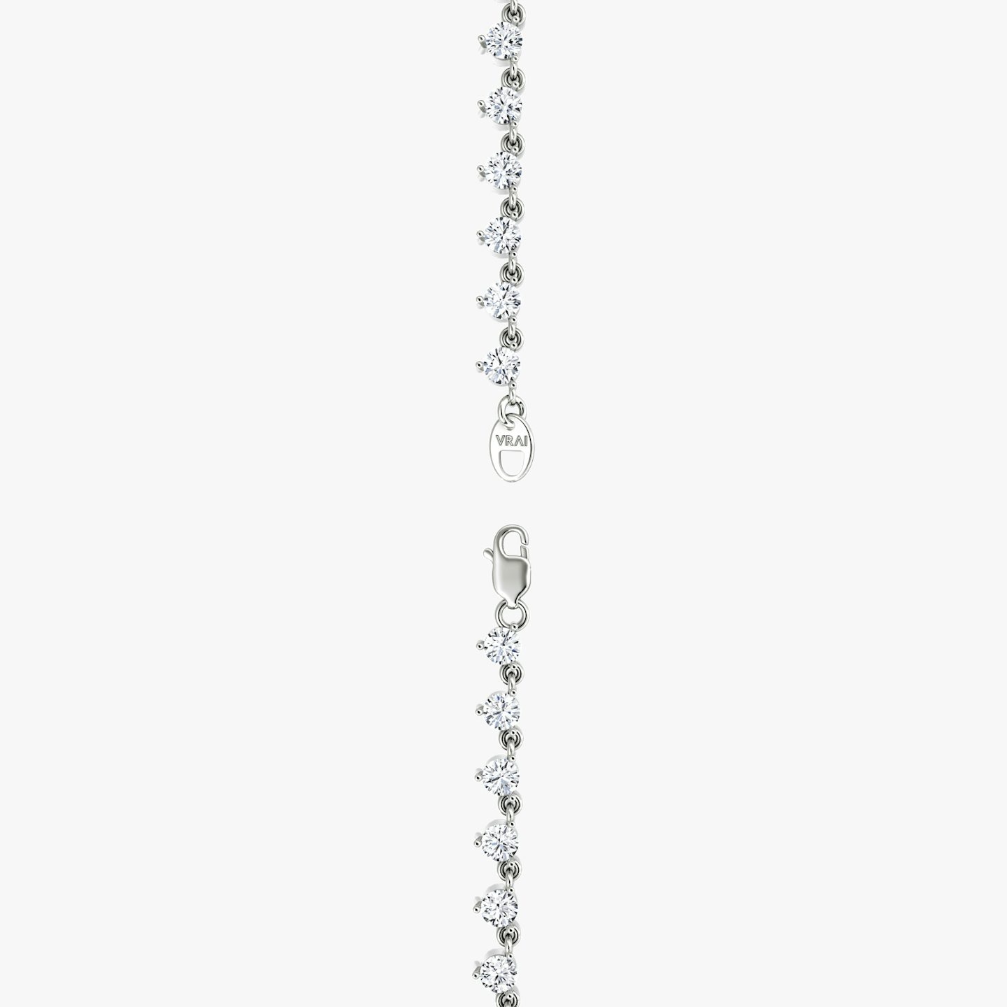 Infinity Linked Tennis Necklace | Round Brilliant | 14k | White Gold | caratWeight: 13.0ct | chainLength: 16-18