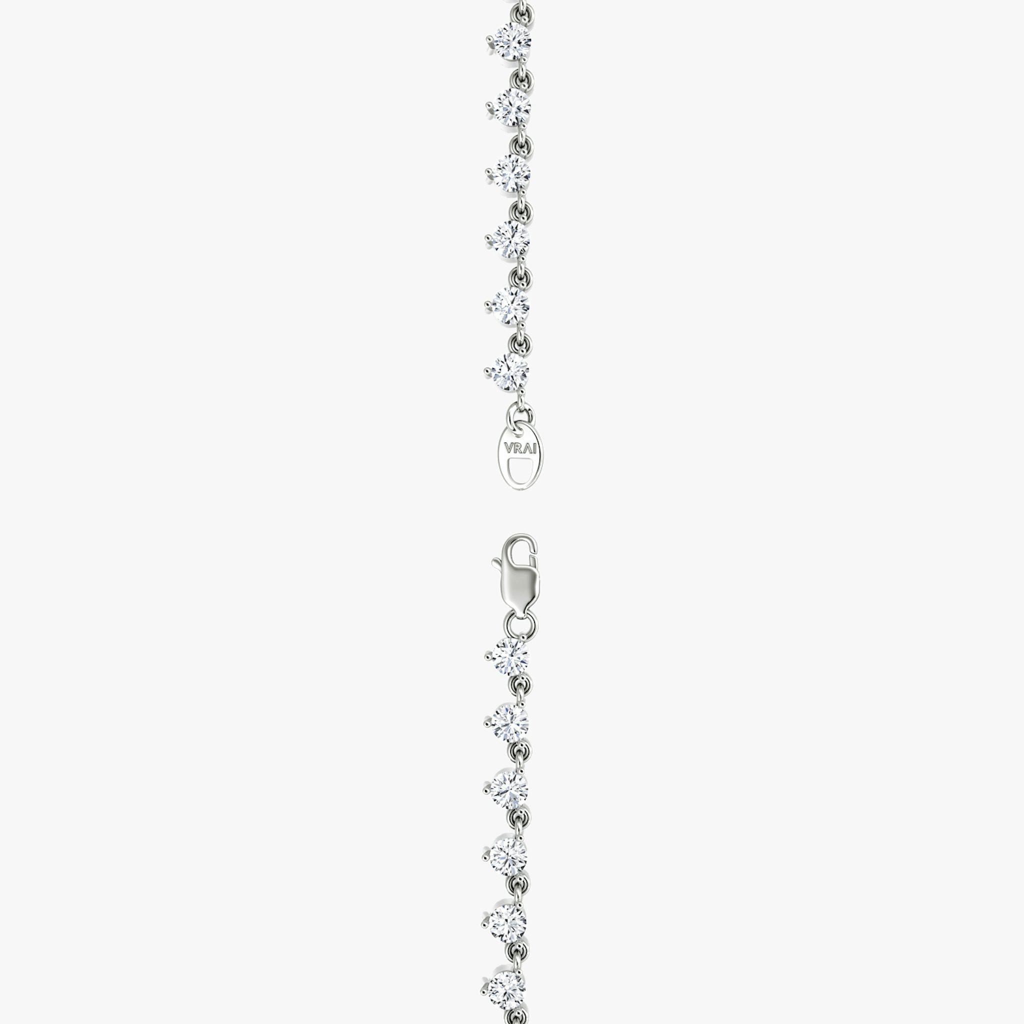 Infinity Linked Tennis Necklace | Round Brilliant | 14k | White Gold | caratWeight: 13.0ct | chainLength: 16-18