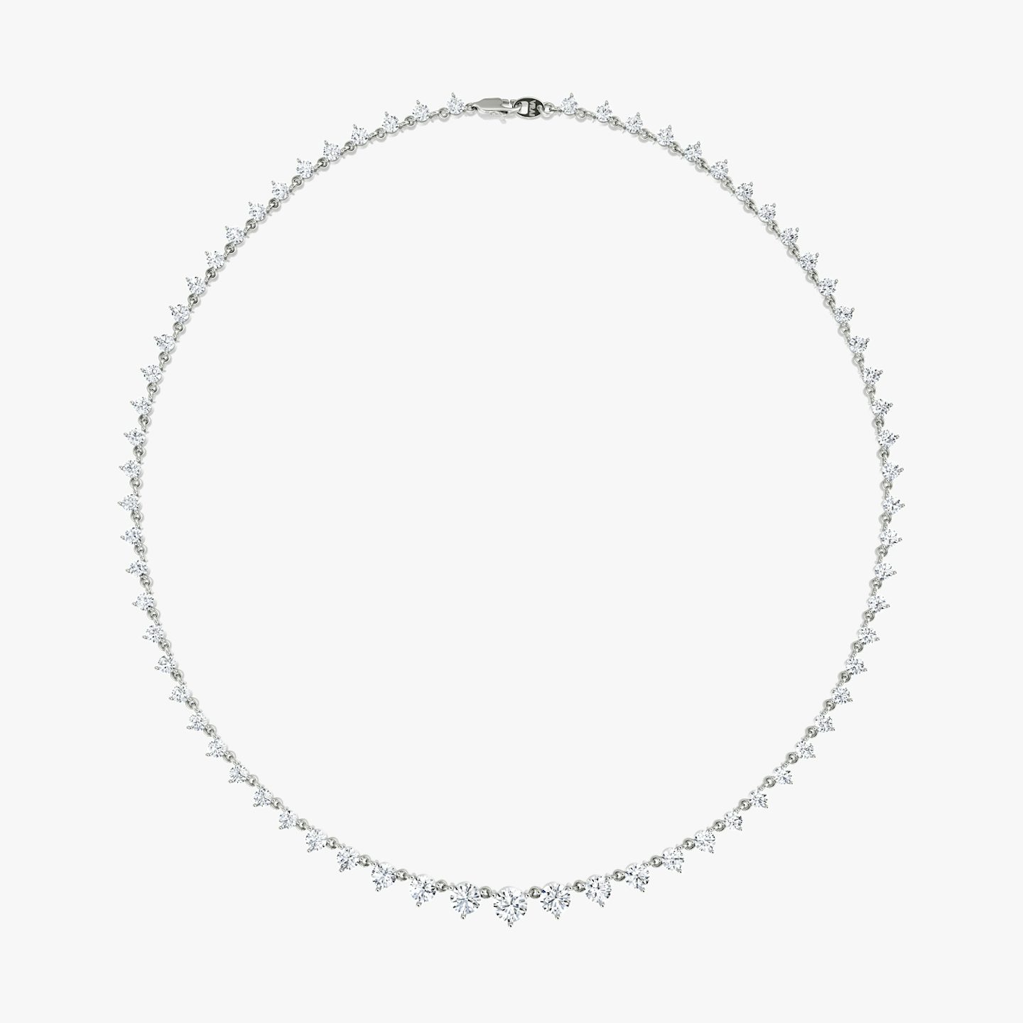 undefined | Round Brilliant | 14k | White Gold | caratWeight: 13.0ct | chainLength: 16-18