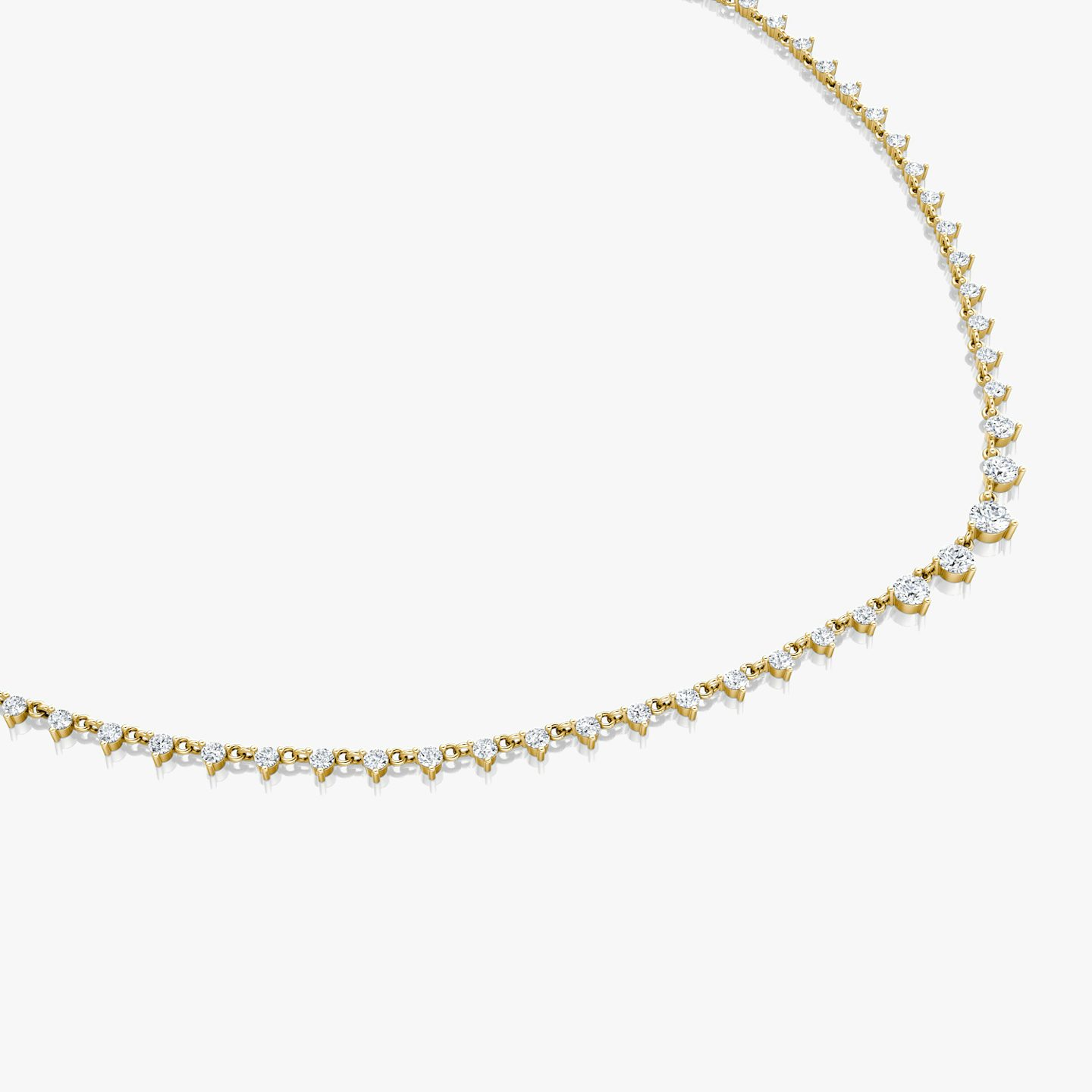 Infinity Linked Tennis Necklace | Round Brilliant | 14k | Yellow Gold | caratWeight: 4.25ct | chainLength: 16-18