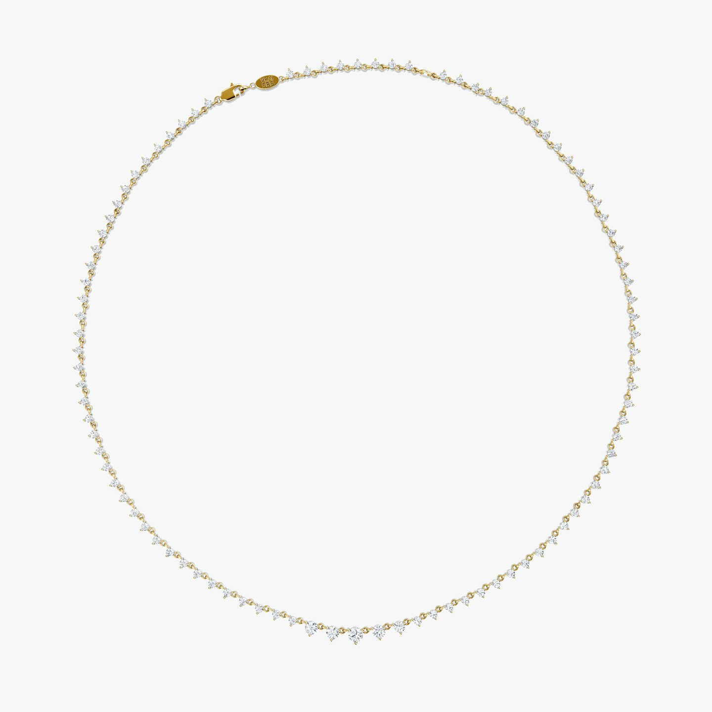 undefined | Round Brilliant | 14k | Yellow Gold | caratWeight: 4.25ct | chainLength: 16-18