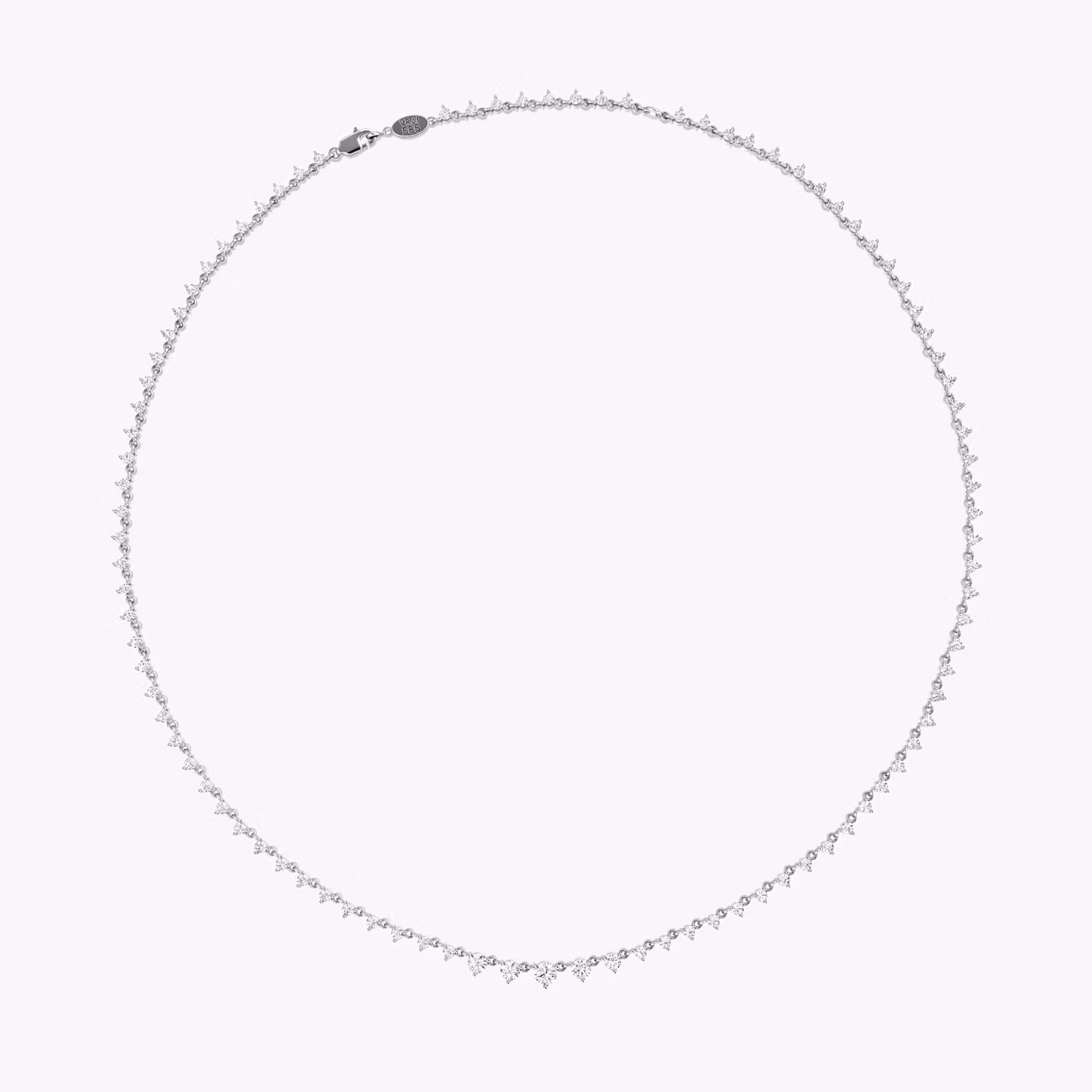 Infinity Linked Tennis Necklace | Round Brilliant | 14k | White Gold | caratWeight: 4.25ct | chainLength: 16-18