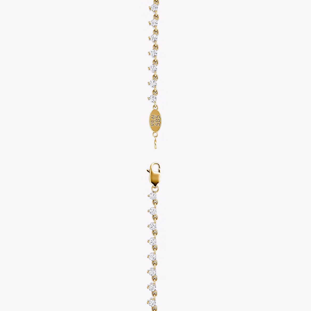 Infinity Linked Tennis Necklace | Round Brilliant | 14k | Yellow Gold | caratWeight: 4.25ct | chainLength: 16-18