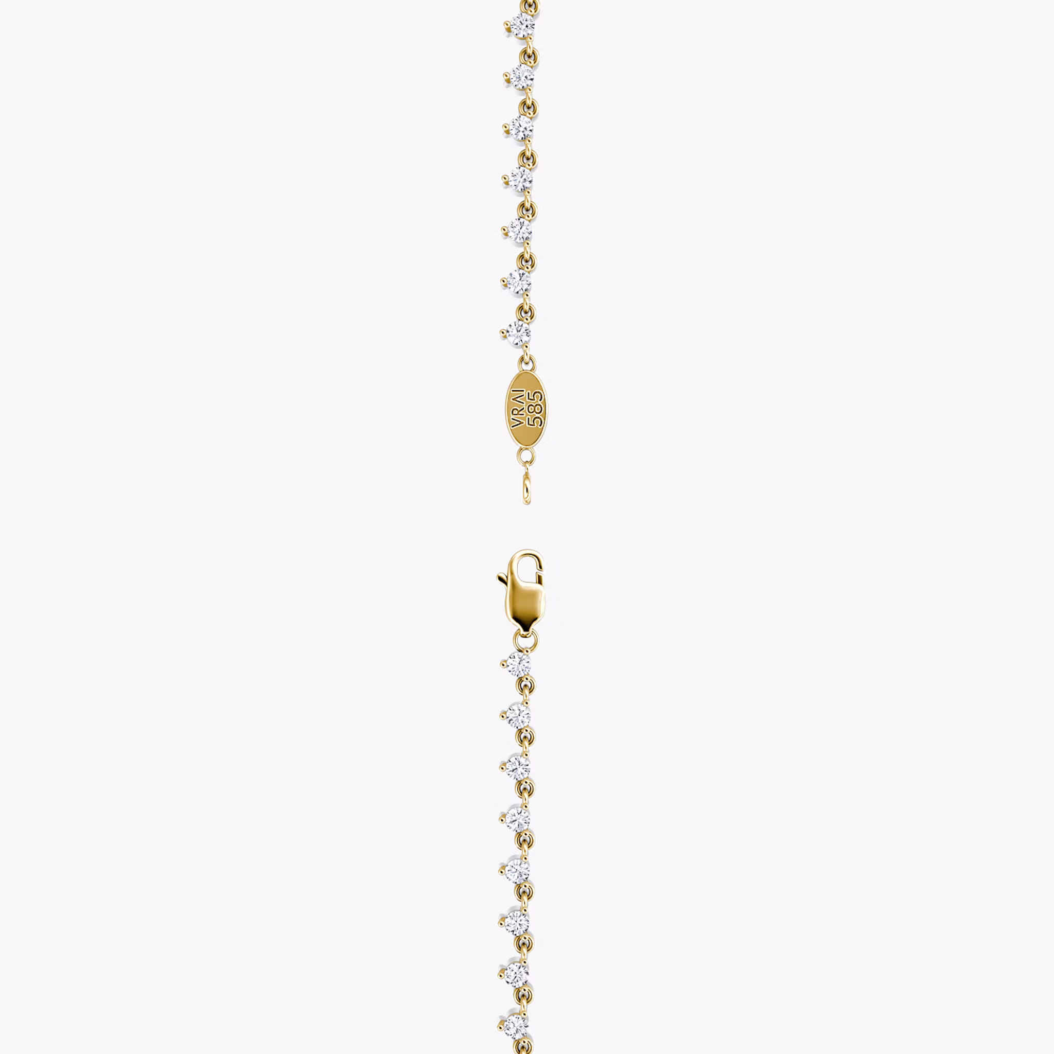 Infinity Linked Tennis Necklace | Round Brilliant | 14k | Yellow Gold | caratWeight: 4.25ct | chainLength: 16-18