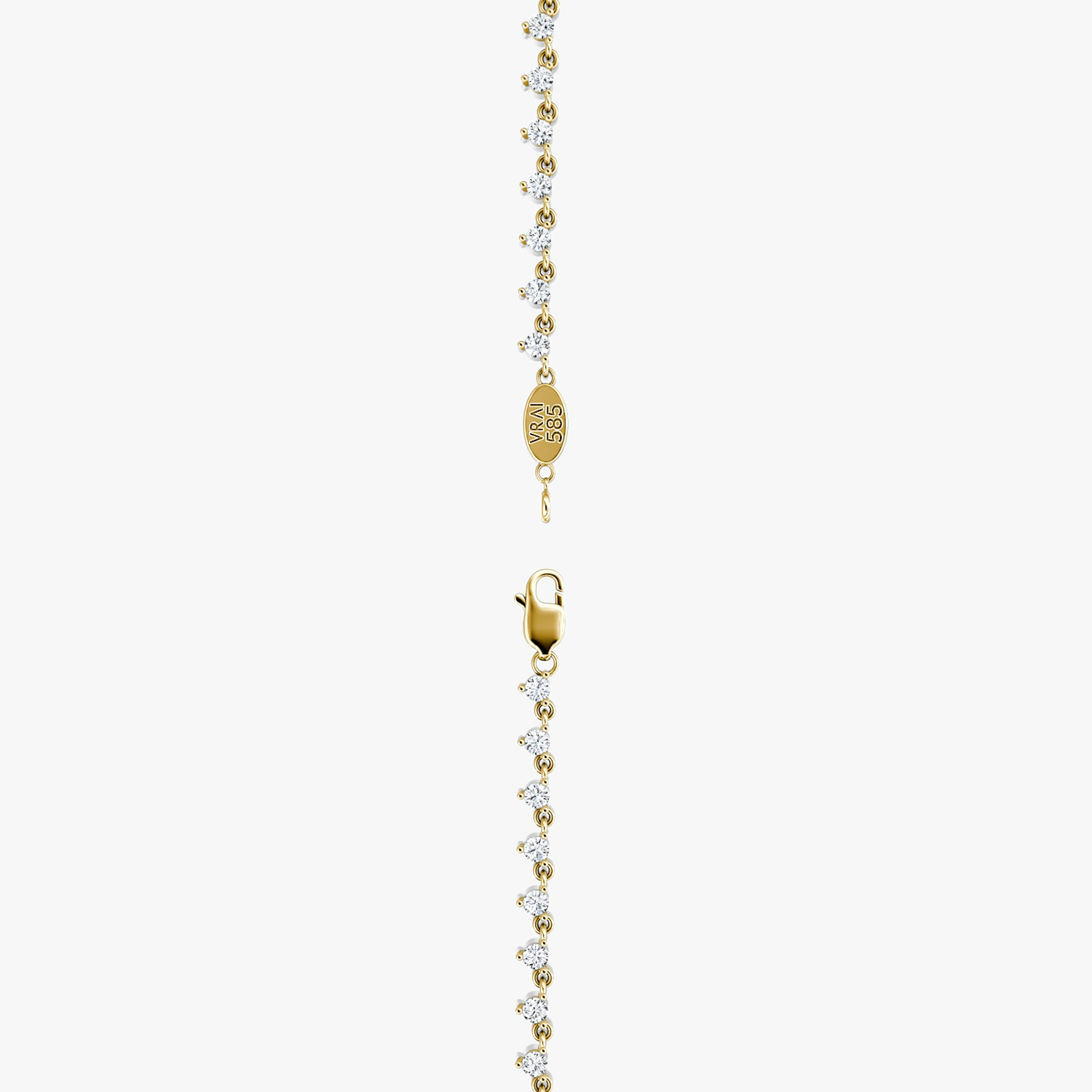 Infinity Linked Tennis Necklace | Round Brilliant | 14k | Yellow Gold | caratWeight: 4.25ct | chainLength: 16-18
