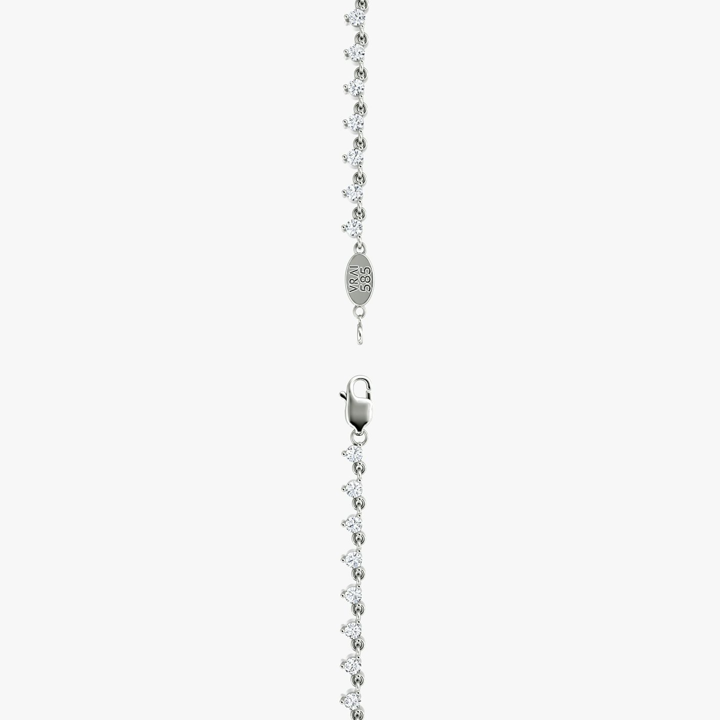 Infinity Linked Tennis Necklace | Round Brilliant | 14k | White Gold | caratWeight: 4.25ct | chainLength: 16-18