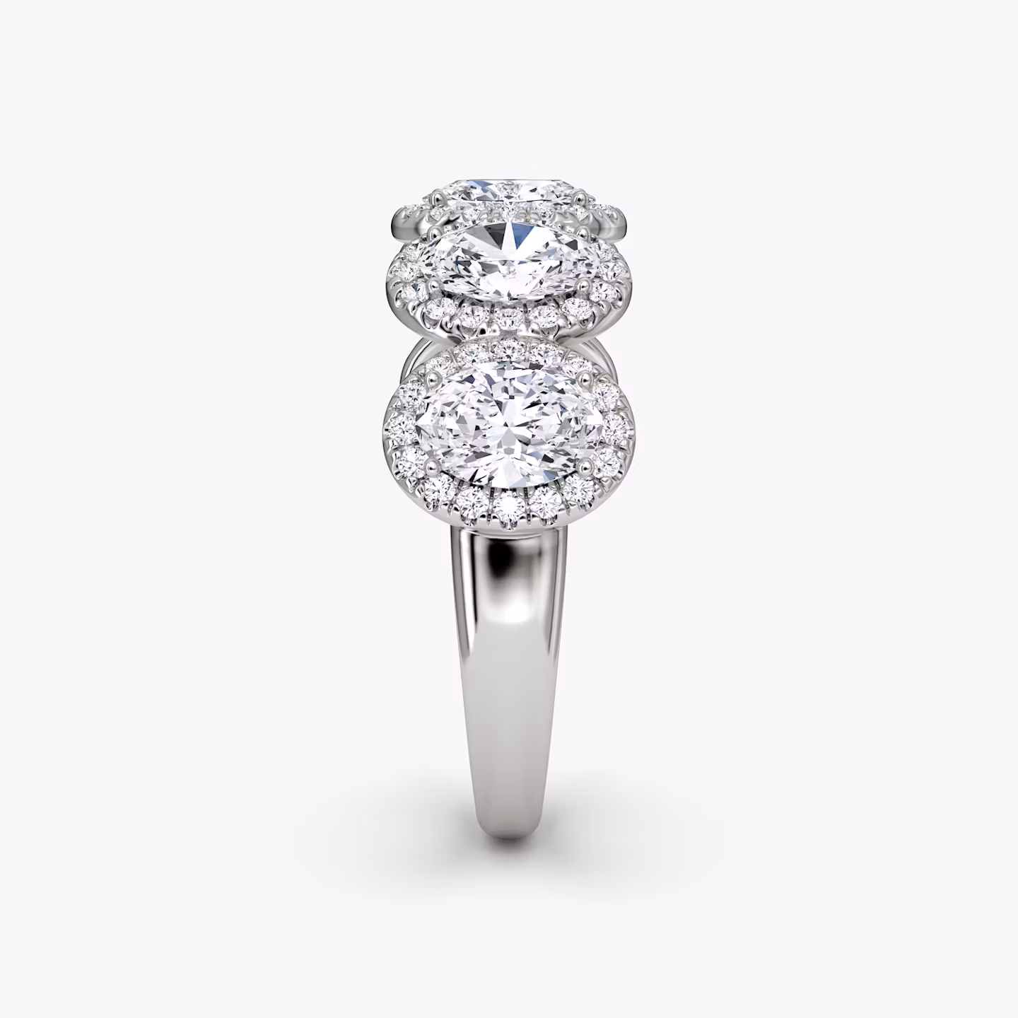 The Five Stone Halo Band | Oval | Platinum