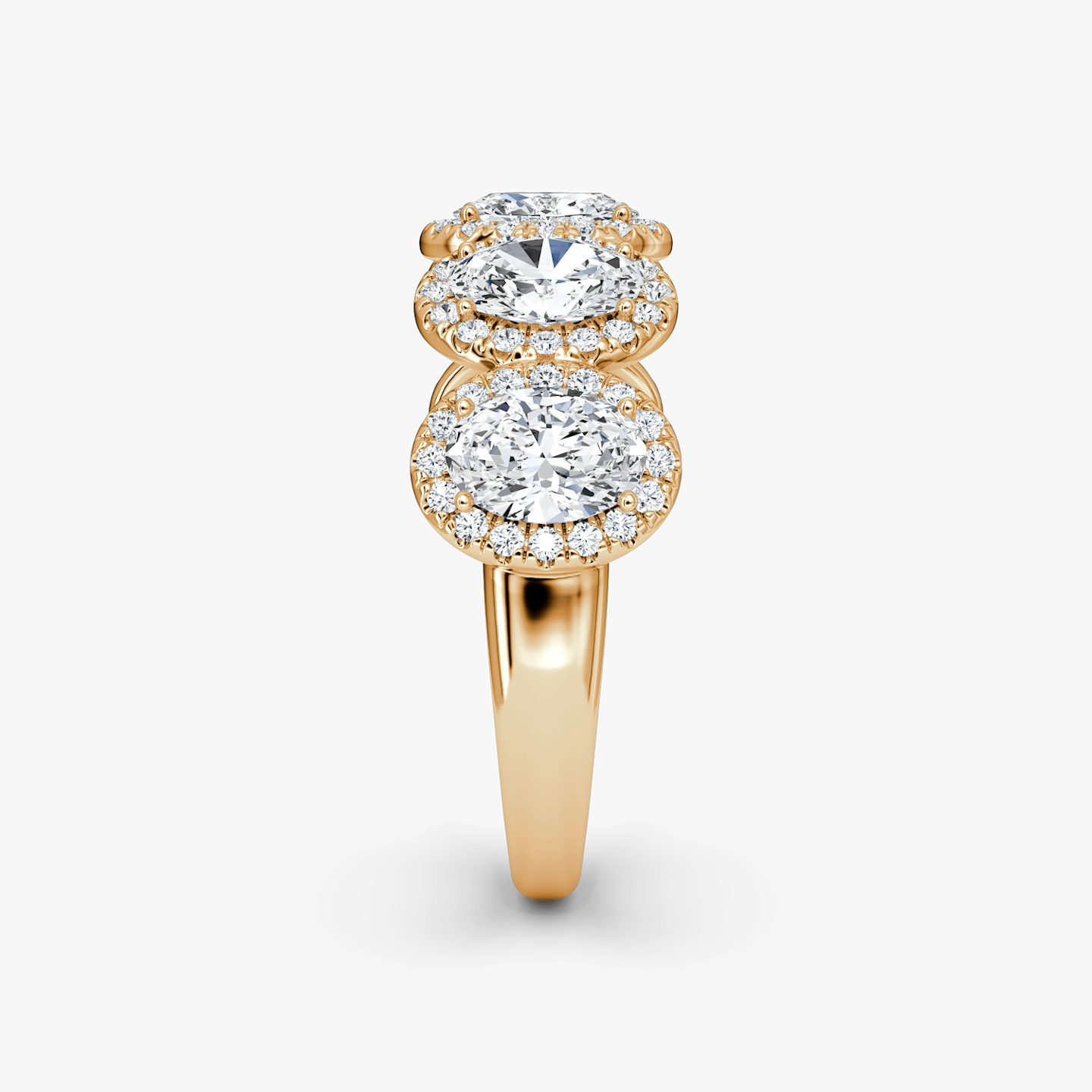 The Five Stone Halo Band | Oval | 14k | Rose Gold