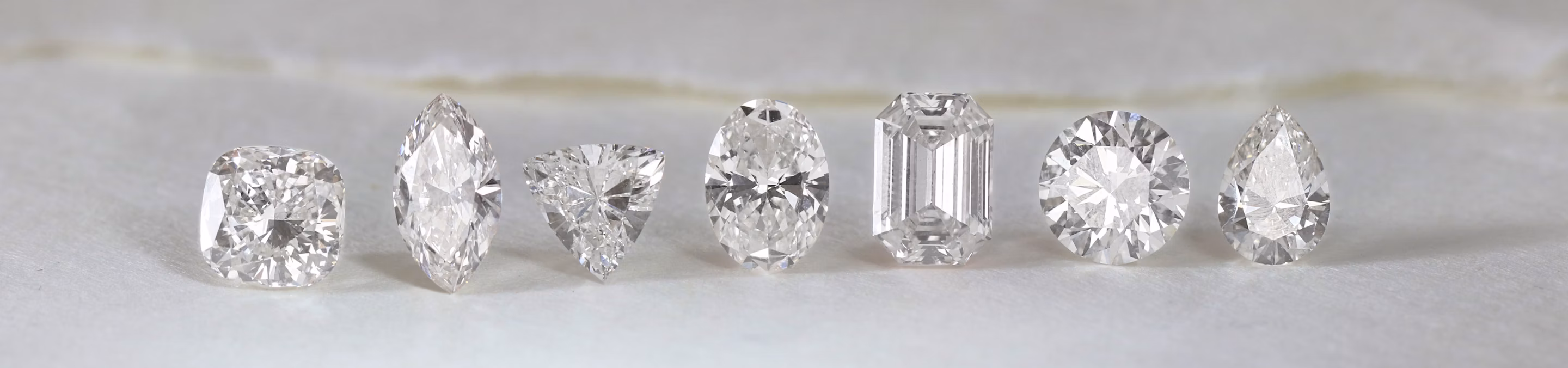 loose diamonds in various diamond shapes